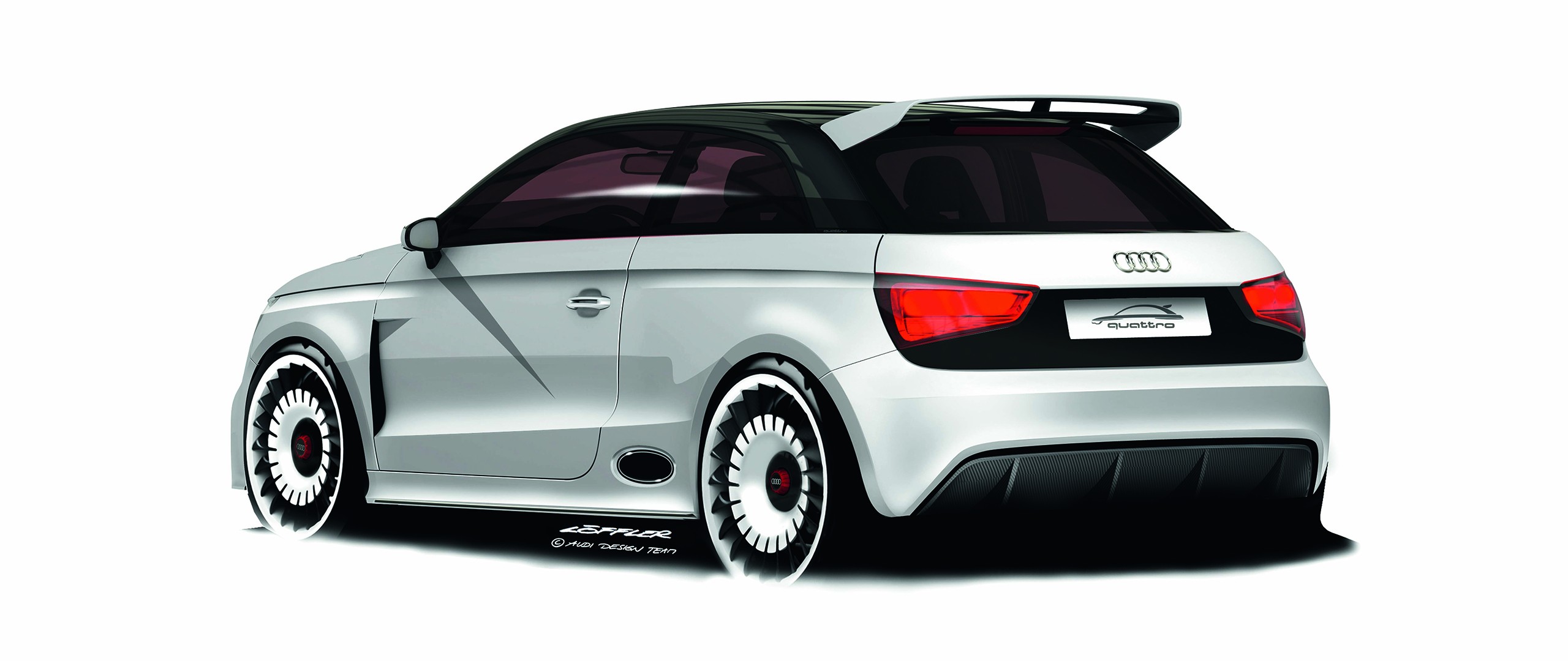 Audi A1 Car Vehicle Simple Background Artwork 2560x1080