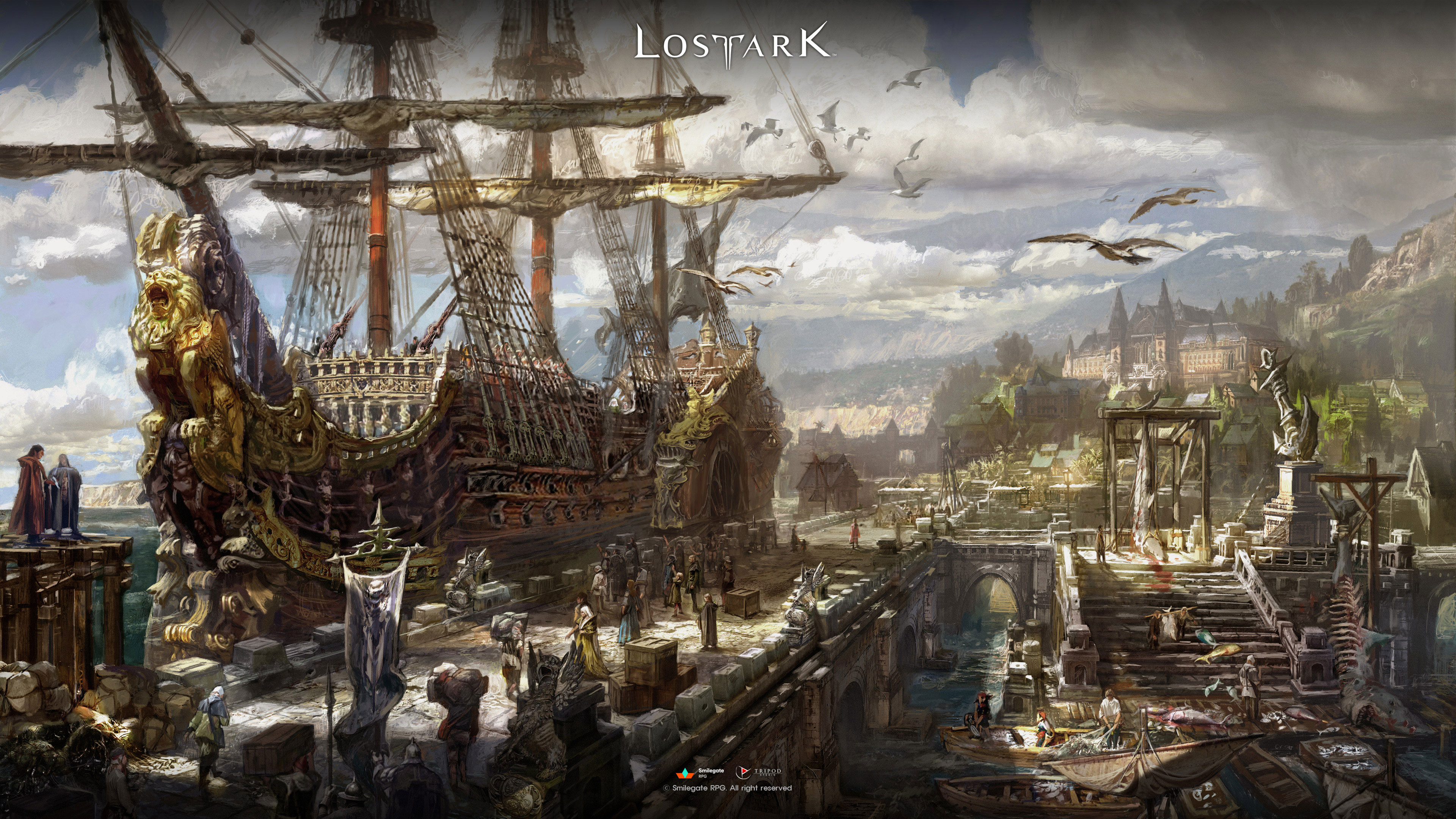 Lost Ark Lost Ark 2018 2018 Year Sailing Ship PC Gaming Fantasy Art 3840x2160