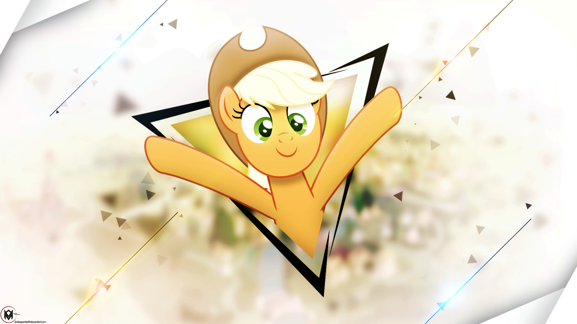 My Little Pony Applejack Triangle Shapes 1920x1080