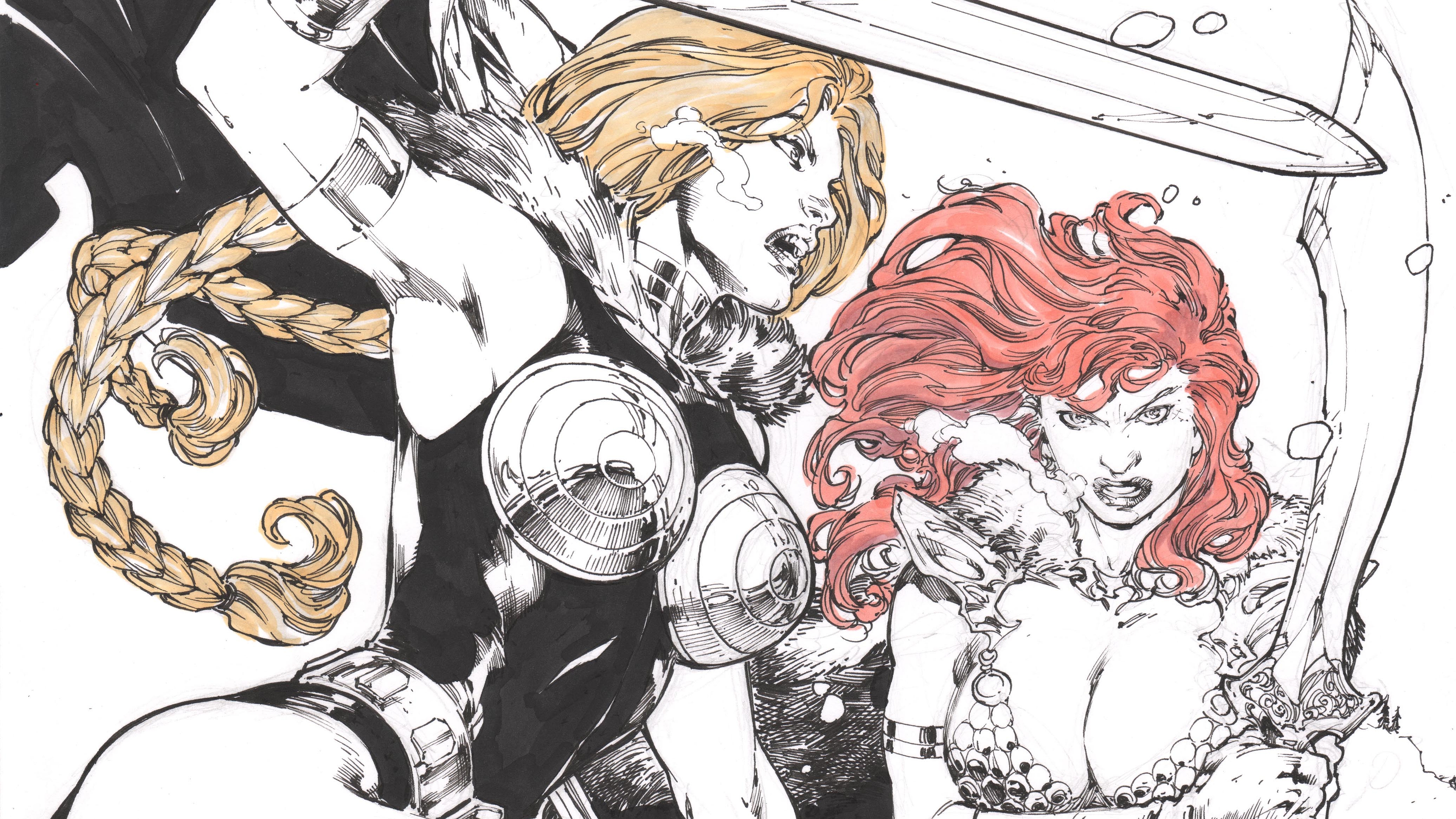 Red Sonja Valkyrie Marvel Comics 4500x2531