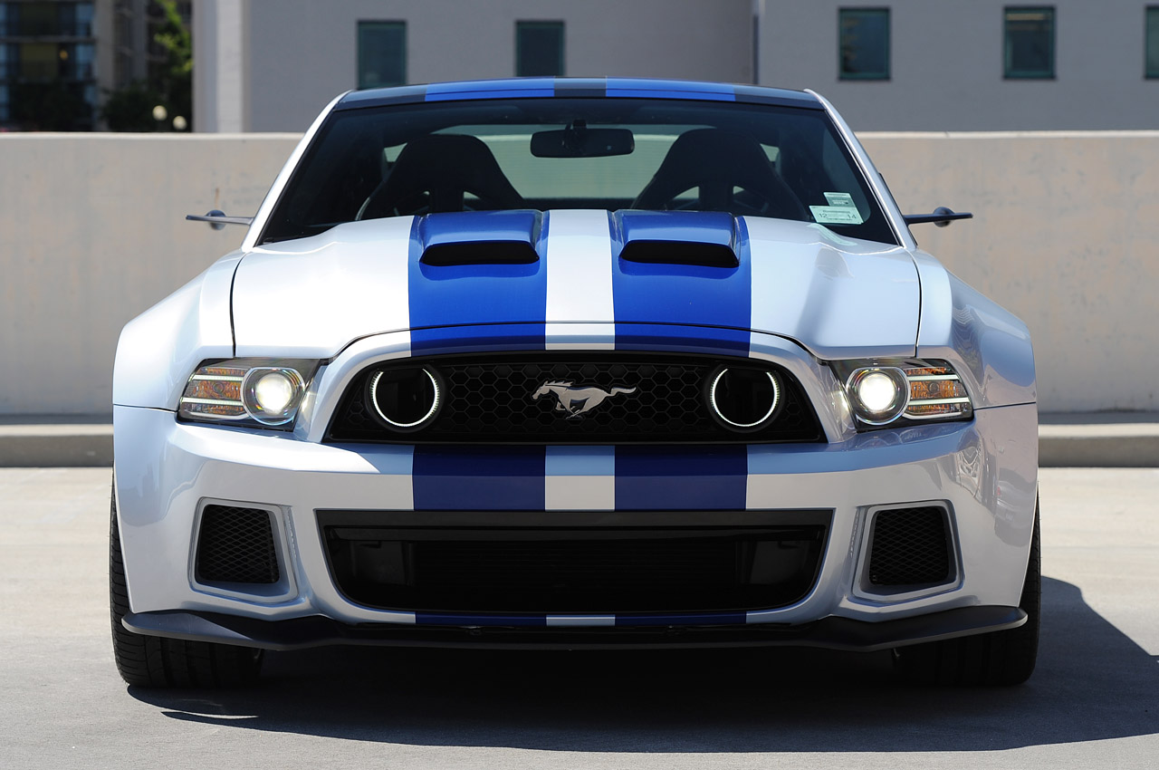 Car Ford Mustang Muscle Cars American Cars Racing Stripes Frontal View 1280x850