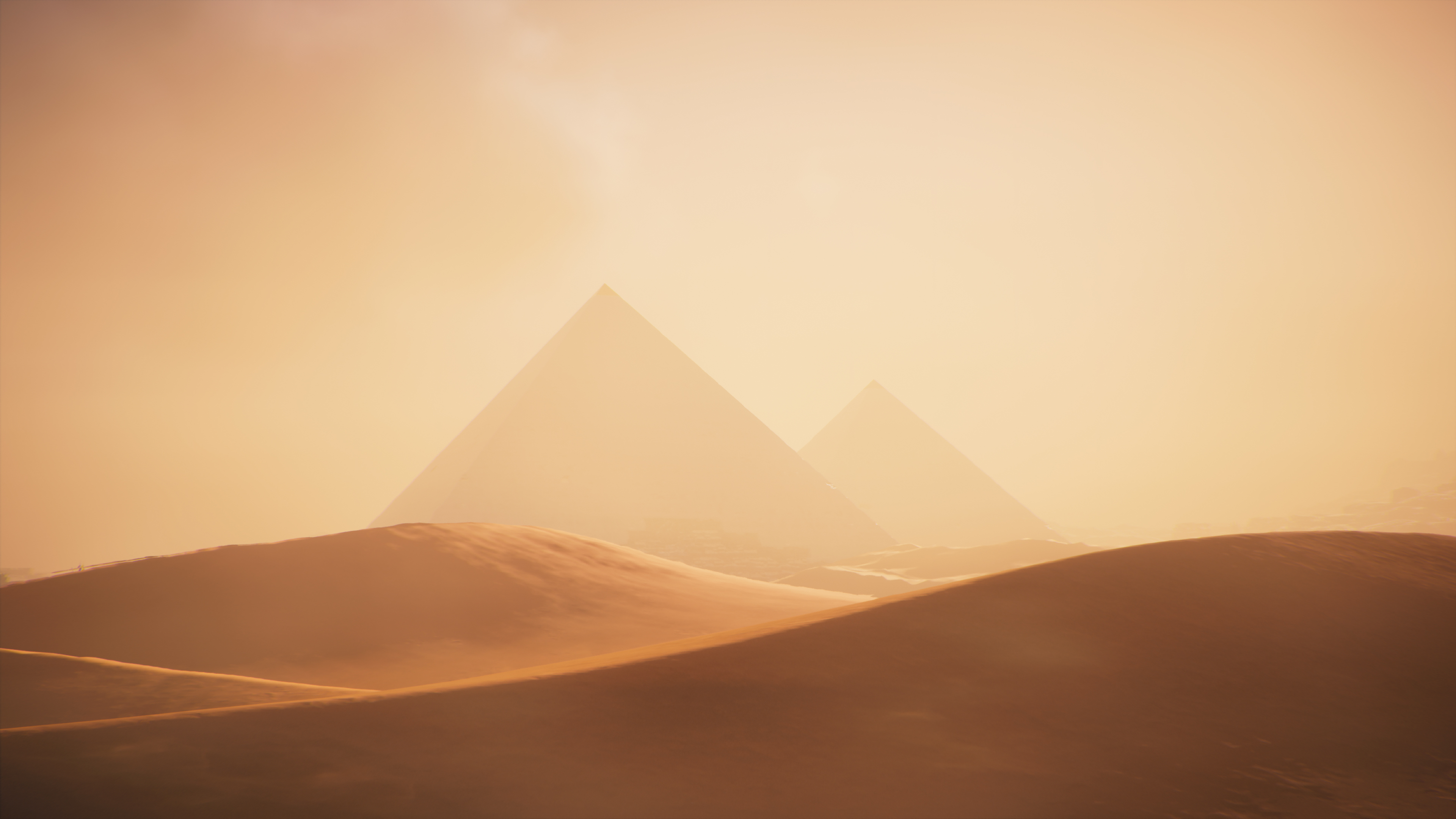 Pyramids Of Giza Assassins Creed Origins Desert Pyramid Video Games Egypt Sand Dunes 3840x2160