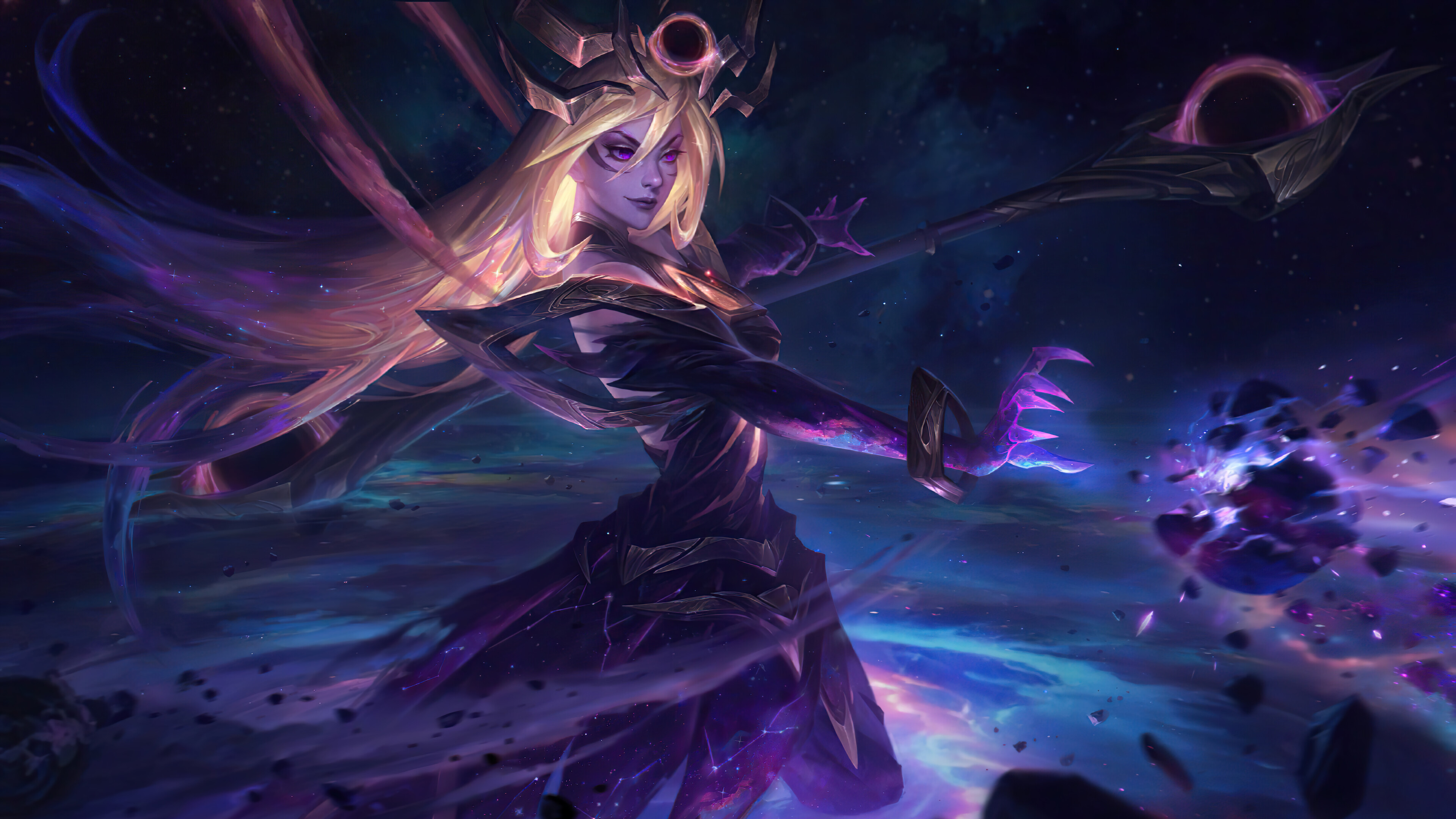 Lux League Of Legends League Of Legends Riot Games Universe Stars Cosmic Break Space Planet Dark Bla 3840x2160