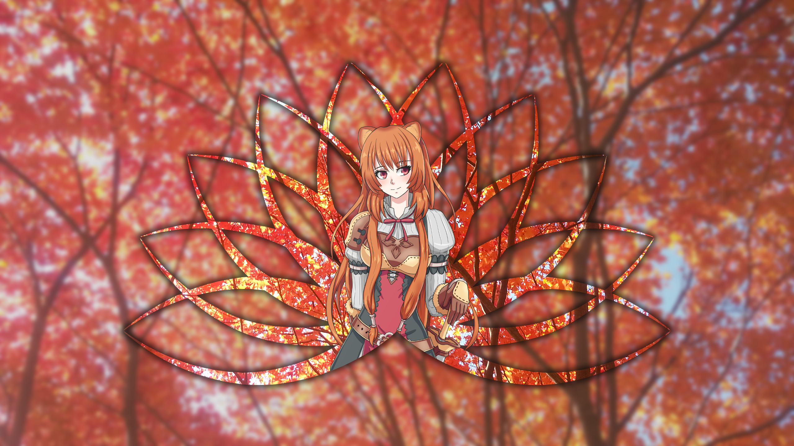 Picture In Picture Piture In Picture Sword Raphtalia Red Eyes Animal Ears Blurred Tate No Yuusha No  2560x1440