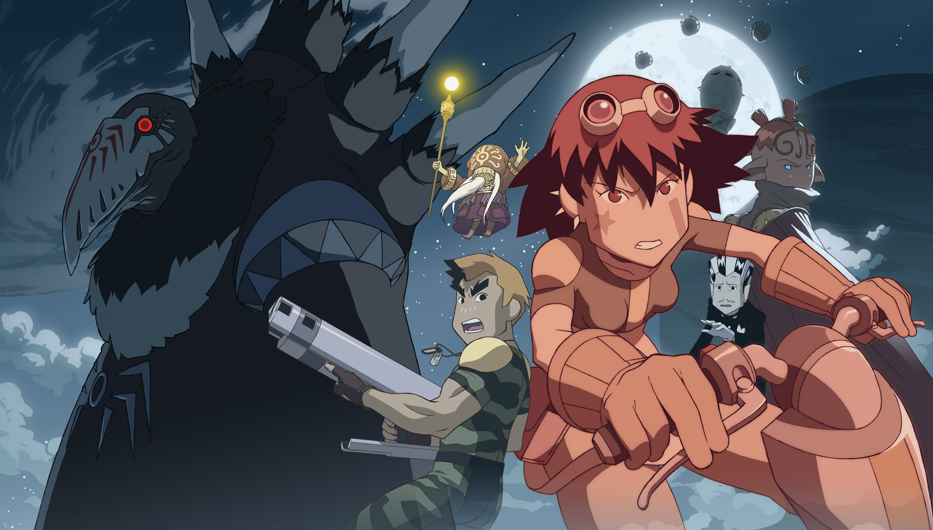 Oban Star Racers Anime Moon Eva Wei Canaletto Jordan C Wilde Prince Aikka Don Wei Molly Wei 1920x1090