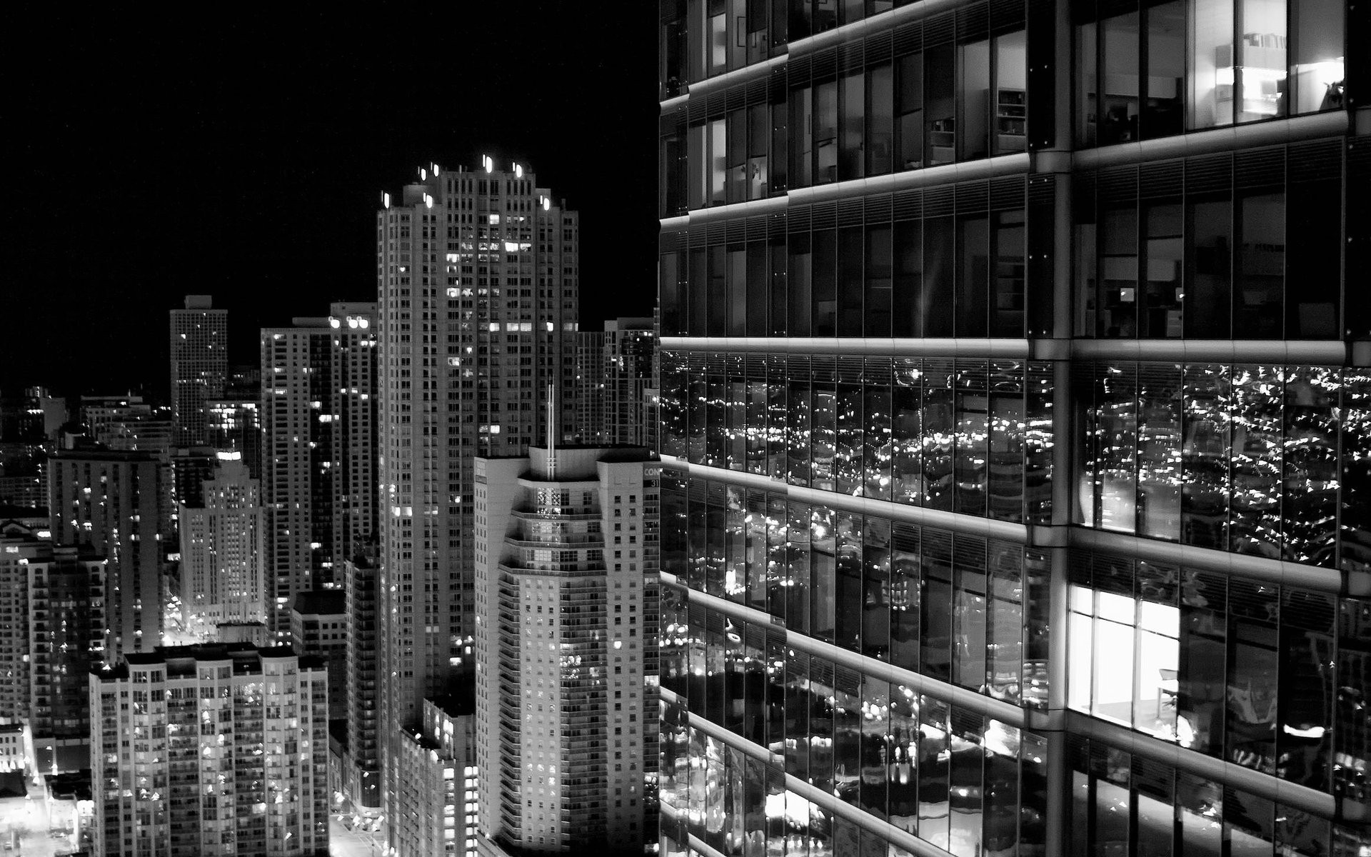 Skyscraper Monochrome Cityscape 1920x1200