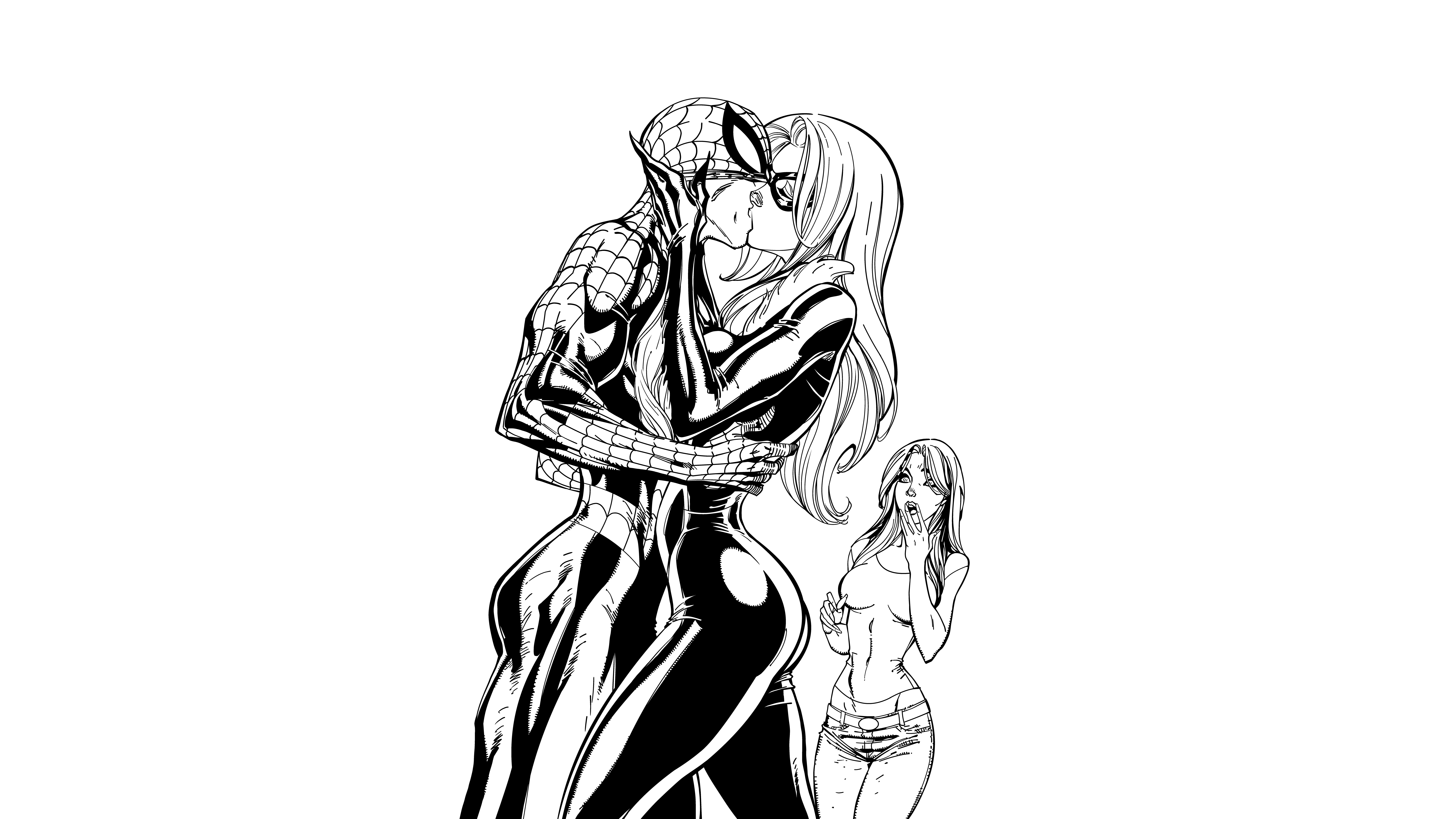 Spider Man Black Cat Marvel Comics Mary Jane Watson 9900x5569