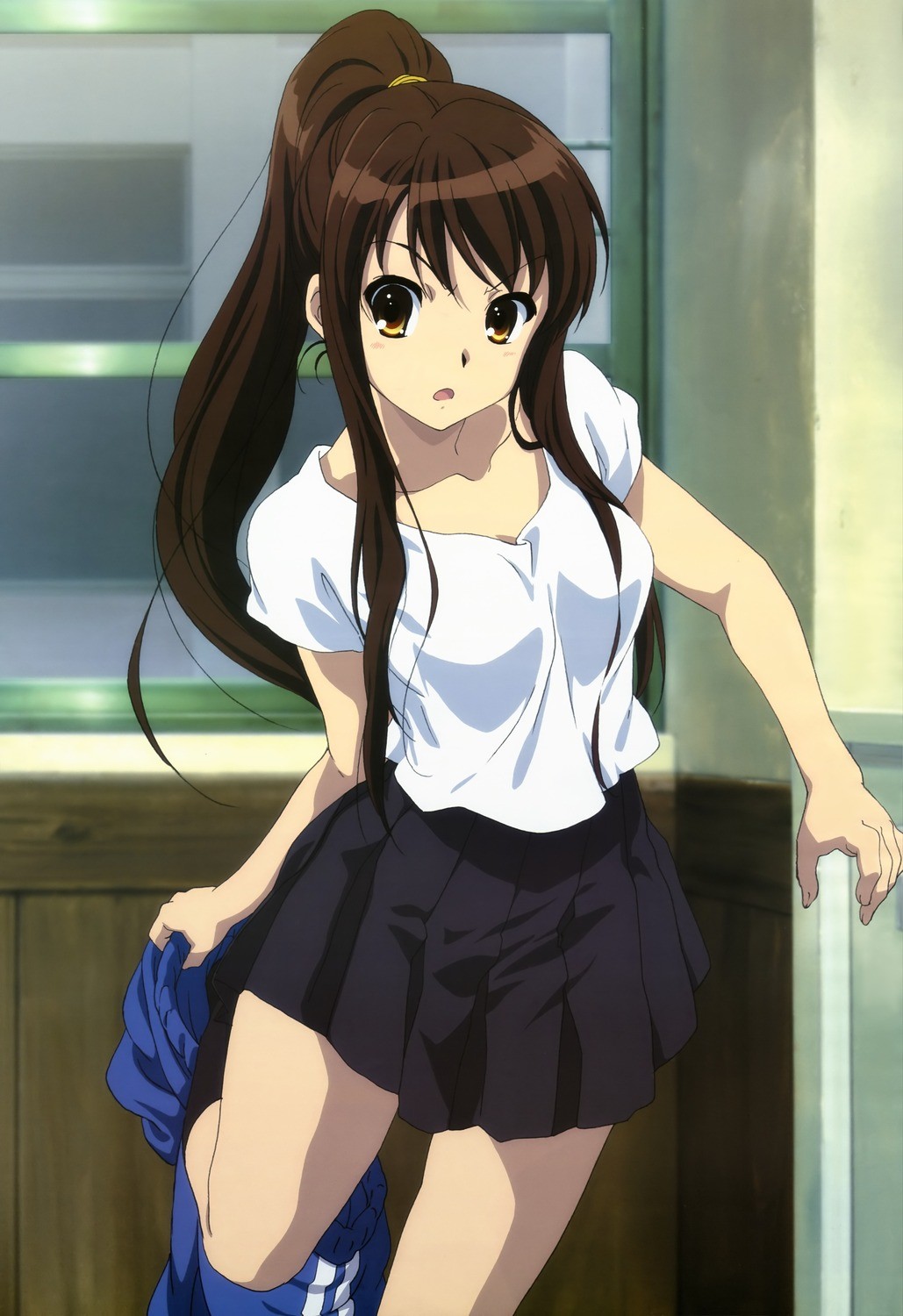 The Melancholy Of Haruhi Suzumiya Suzumiya Haruhi Anime Girls Ponytail 1029x1500