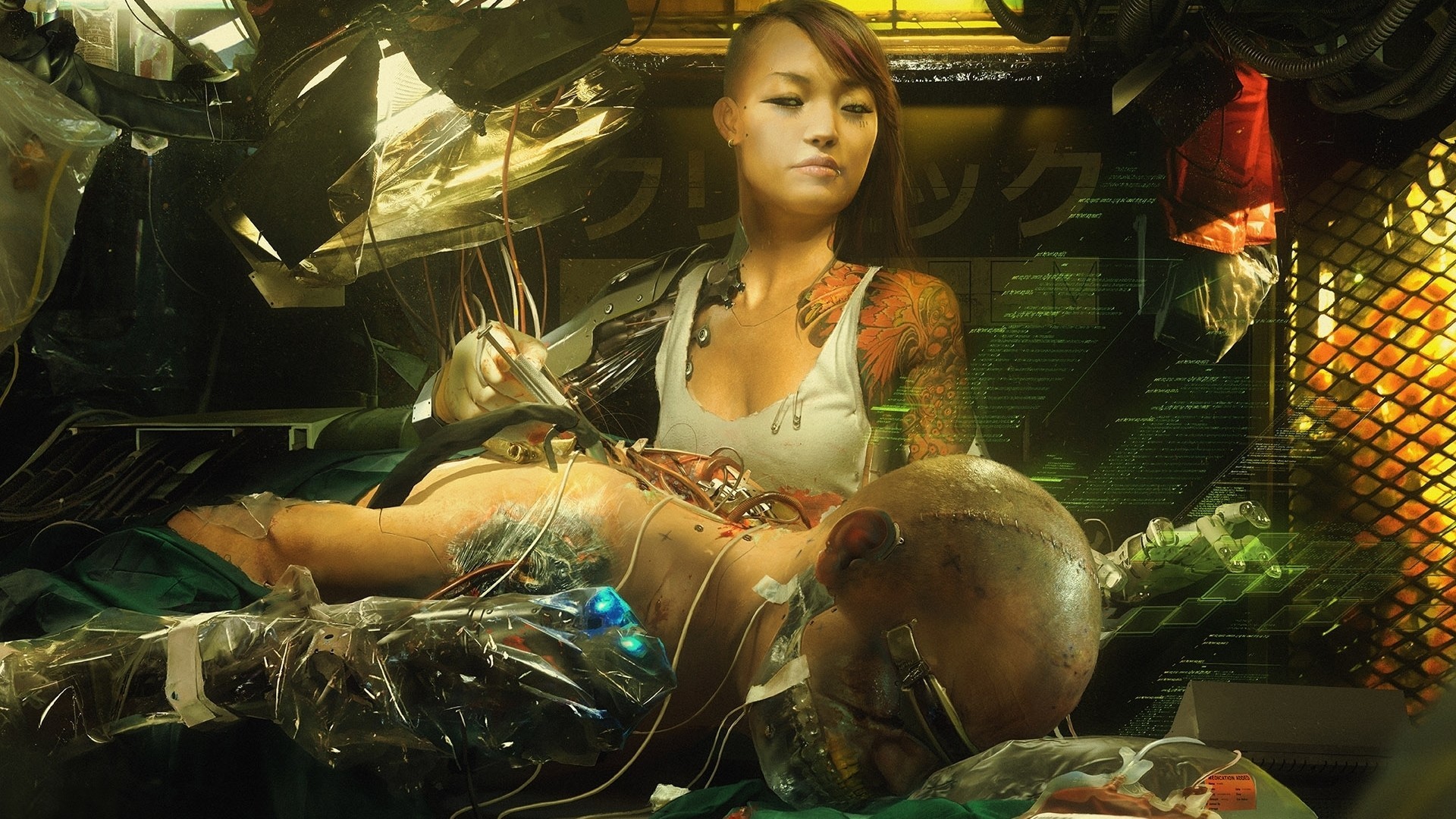 Artwork Fantasy Art Cyborg Women Doctors Cyberpunk 1920x1080