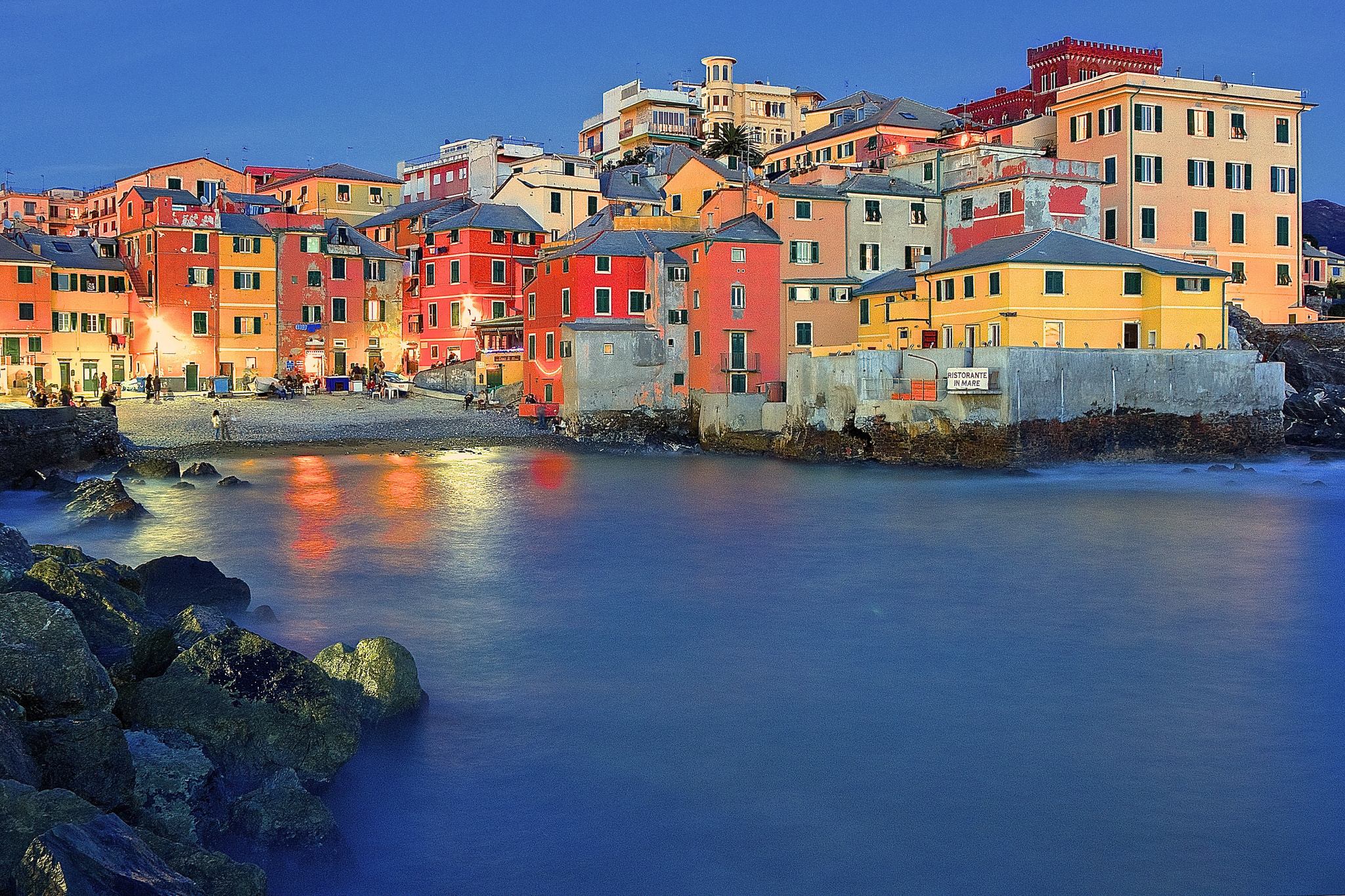 Man Made Portofino House Town Colorful Colors Coast Rock 2048x1365