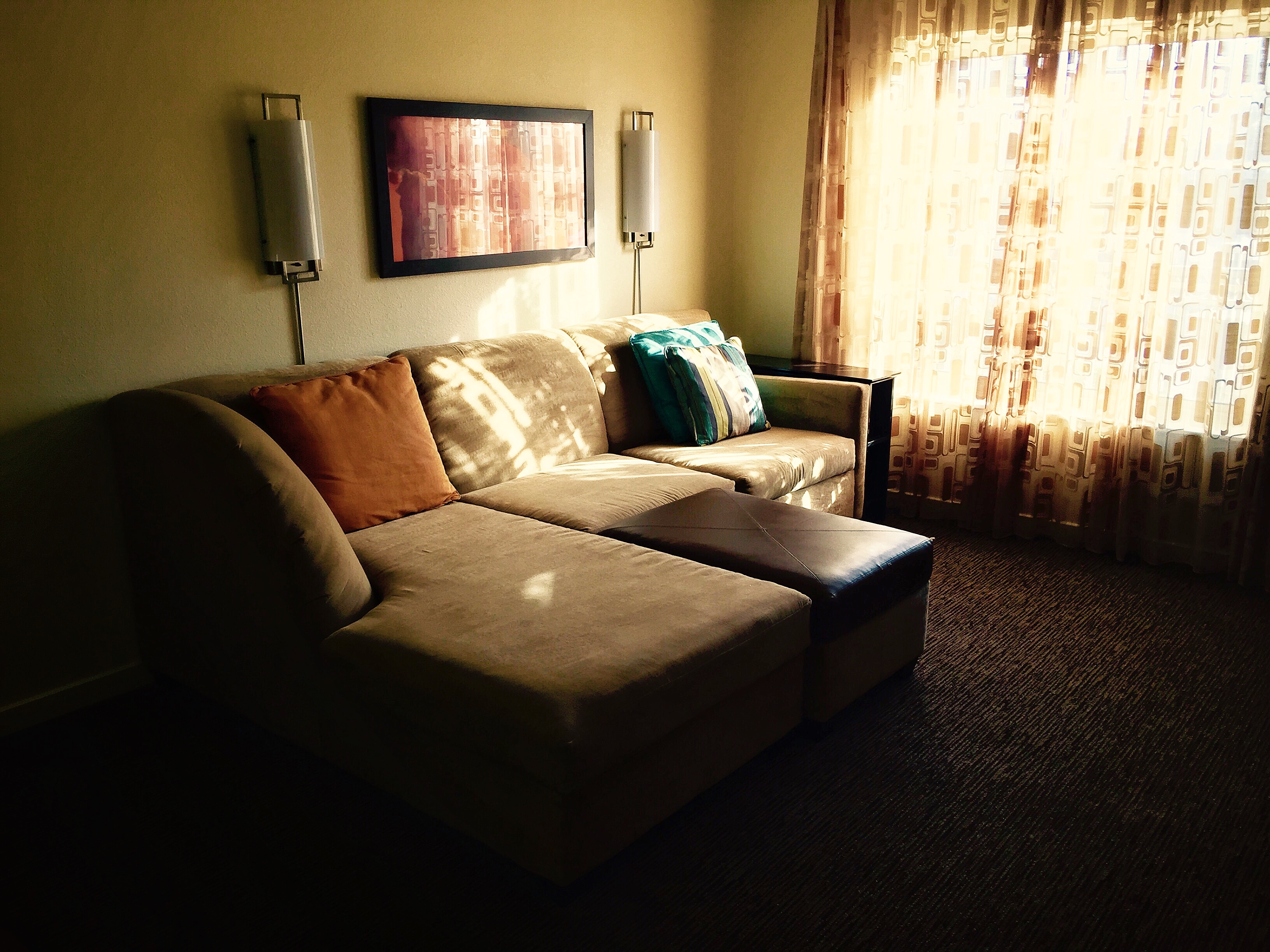 Sofa Ottoman Cushion Room Light 3264x2448