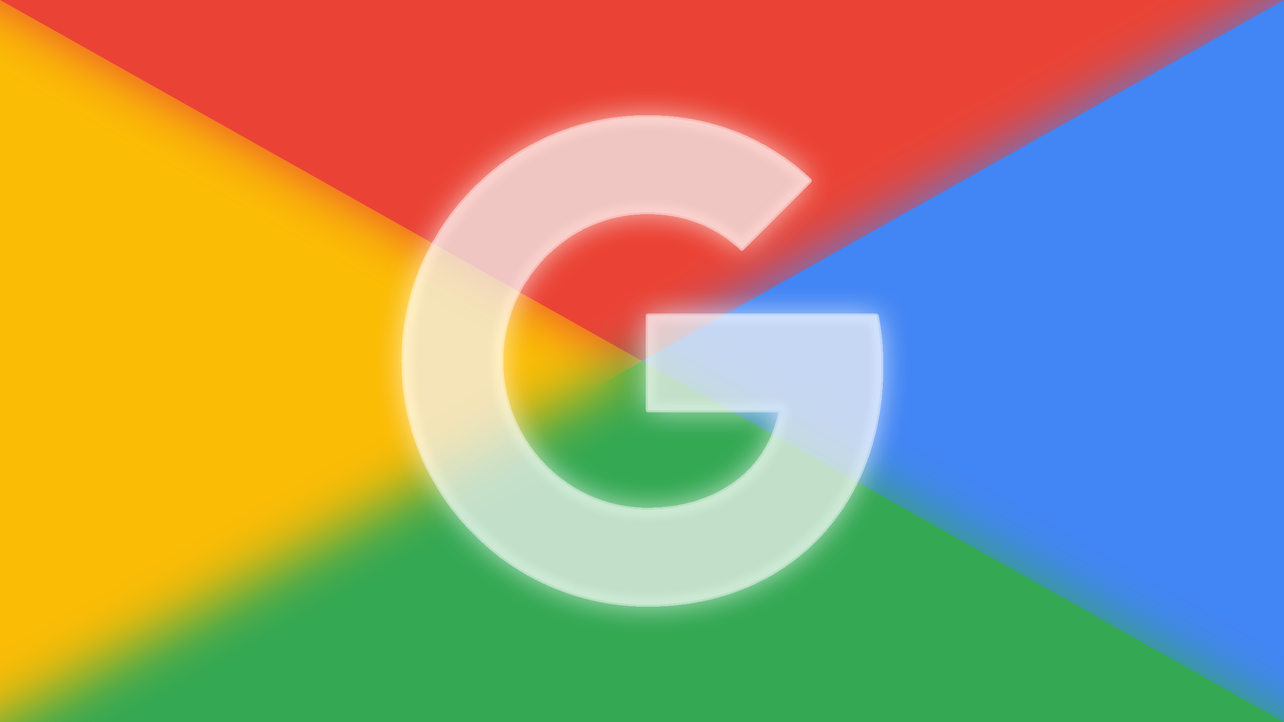 Google Colorful Minimalism Logo Red Green Yellow Blue 2560x1440