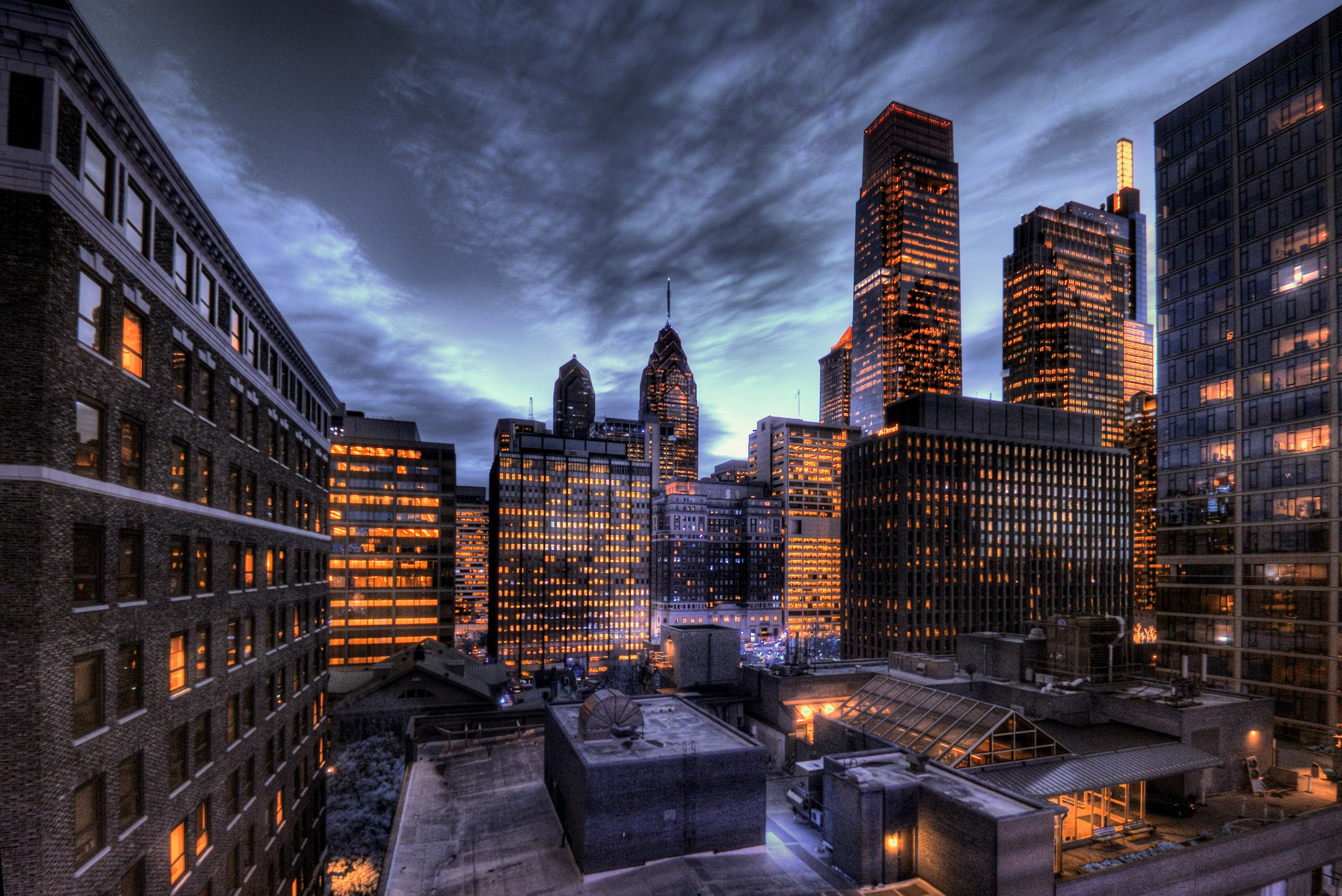 USA City Cityscape Philadelphia HDR 2048x1368