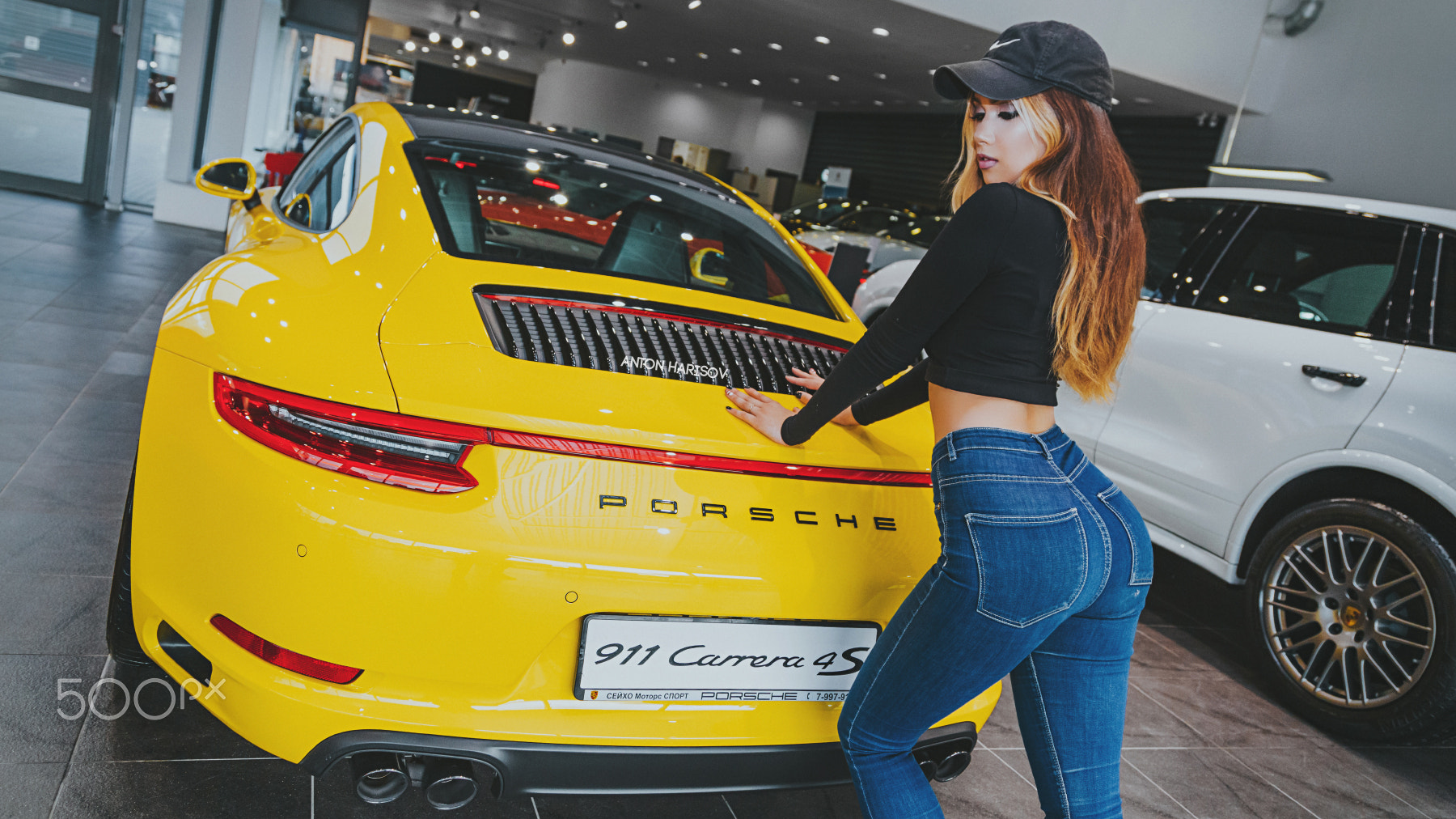 Women Anton Harisov Porsche Jeans Baseball Caps Car Fotoshi Toshi Redhead Vehicle Yellow Cars 500px  1800x1012