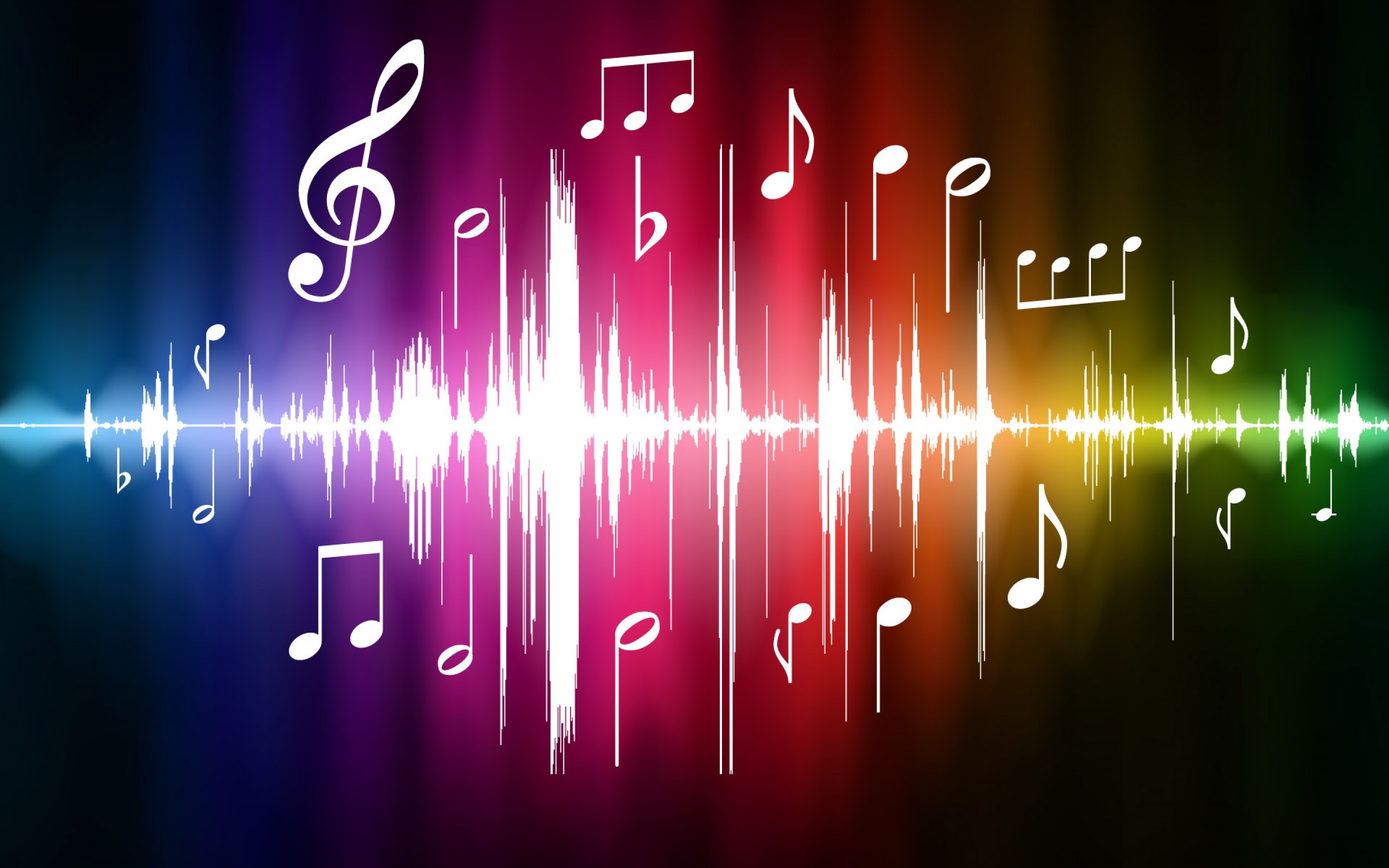 Abstract Musical Notes Colorful 2880x1800