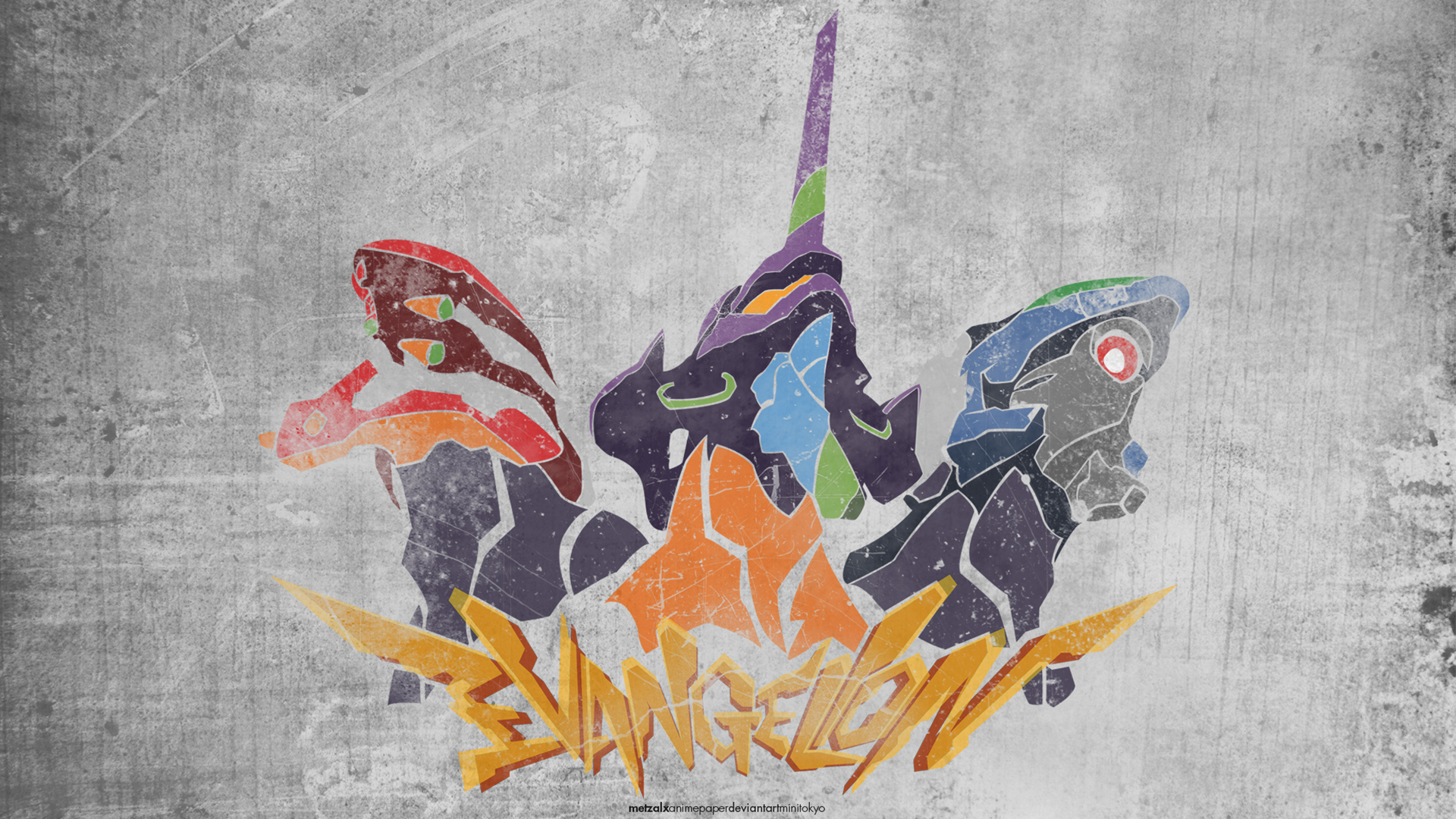 Neon Genesis Evangelion EVA Unit 02 EVA Unit 00 EVA Unit 01 1920x1080