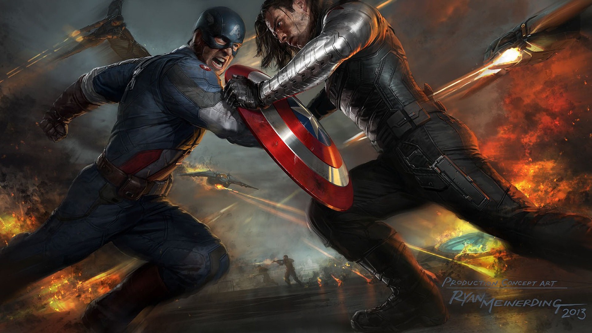 Captain America The Winter Soldier Captain America Marvel Comics Movies Concept Art Bucky Barnes Fig 1920x1080