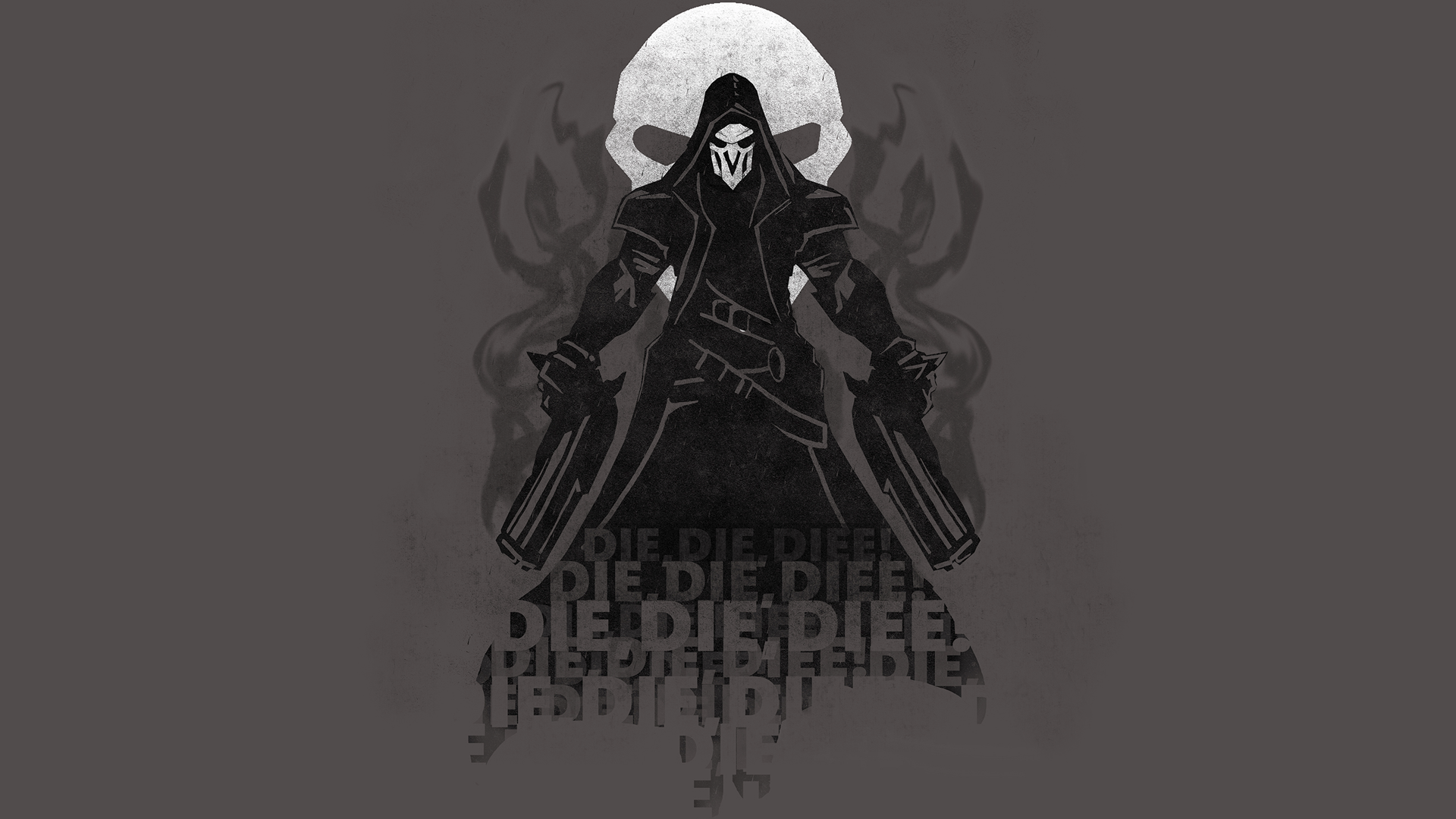 Reaper Overwatch Picture Overwatch Gray Background Gray 1920x1080