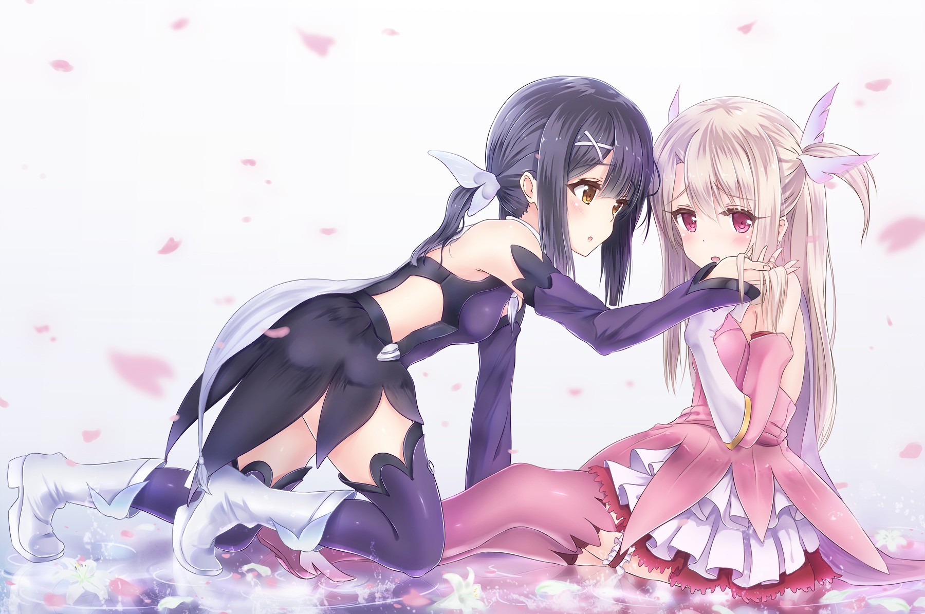 Anime Anime Girls Fate Kaleid Liner Prisma Illya Detached Sleeves Blushing Boots Thigh Highs Skirt R 1800x1195