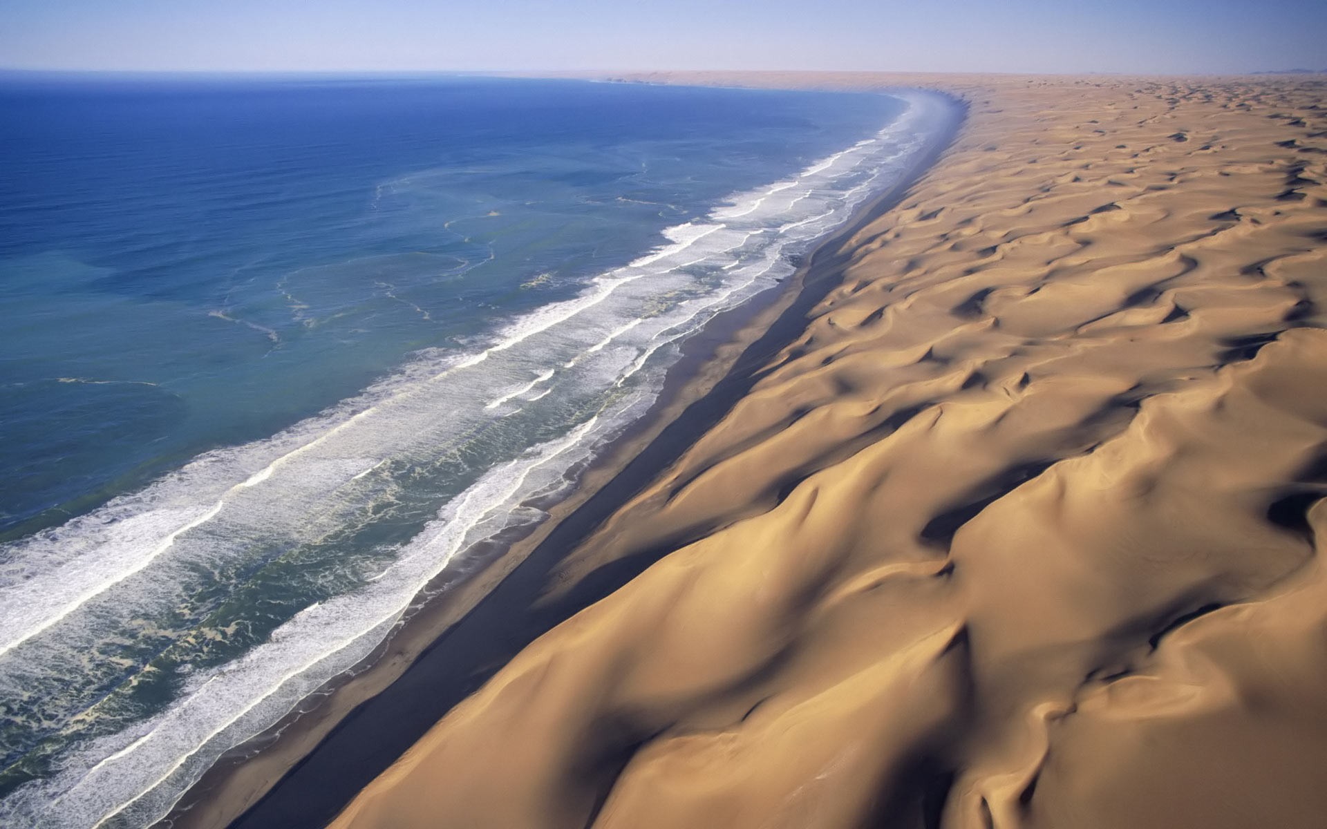 Landscape Dunes Beach Namibia 1920x1200