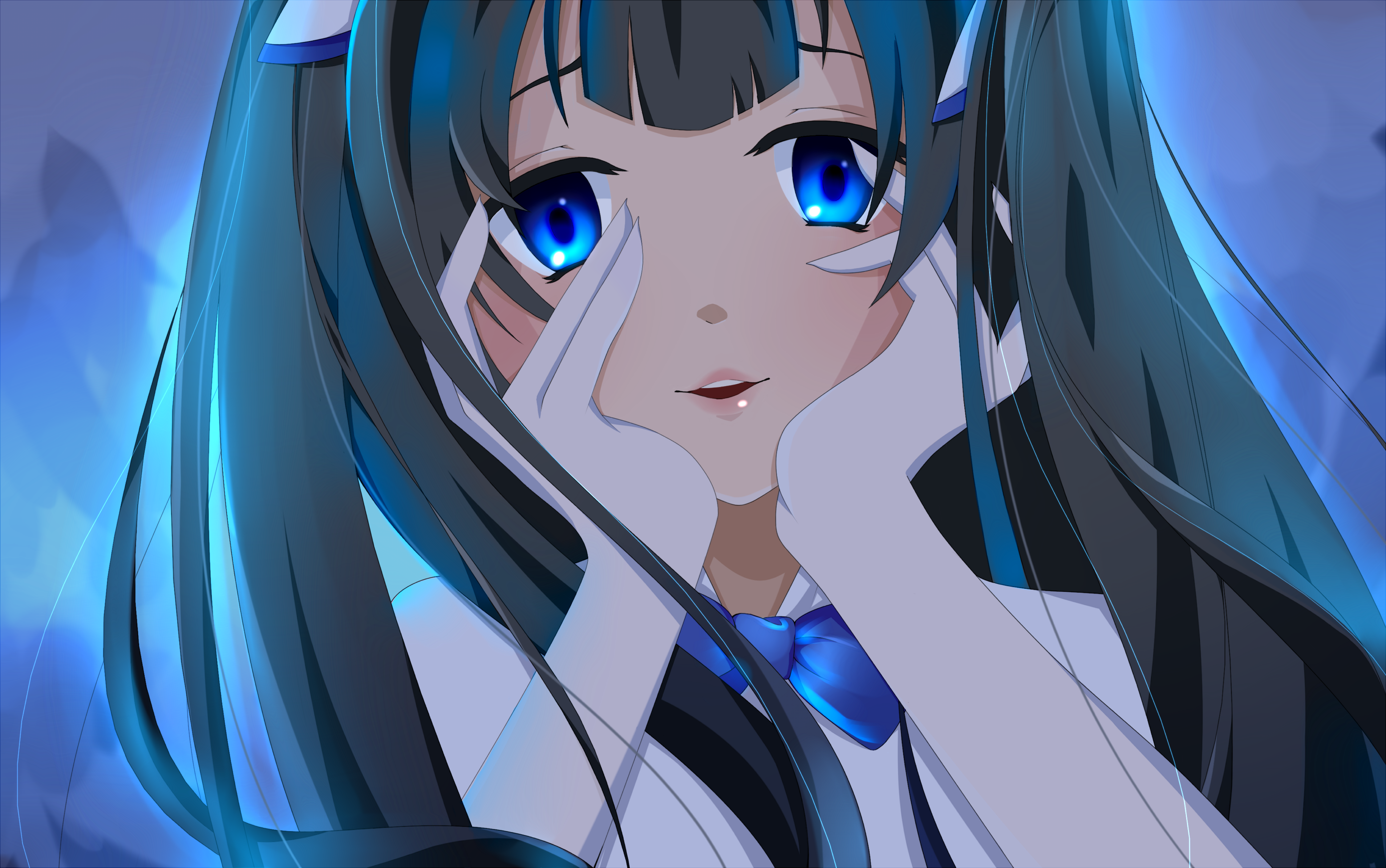 Anime Girls Dungeon Ni Deai Wo Motomeru No Wa Machigatteiru Darou Ka Hestia Blue Eyes 4500x2819