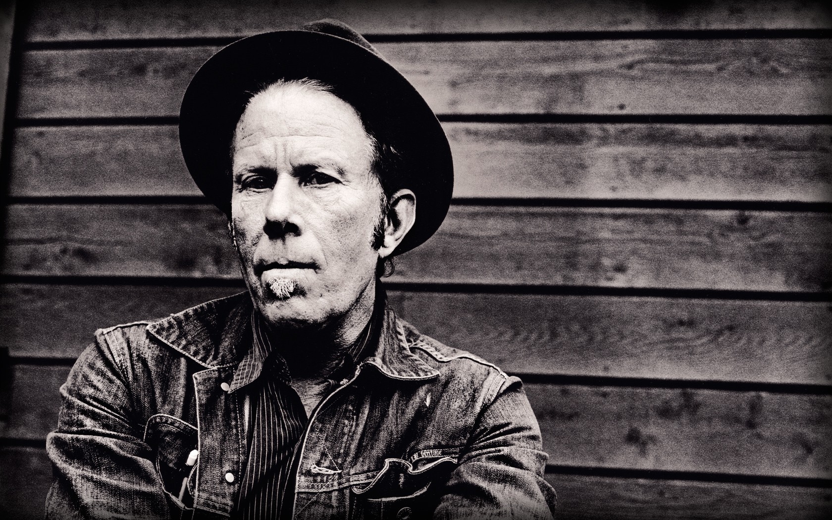 Tom Waits Musician Songwriters Actor Singer Monochrome Sepia 1680x1050