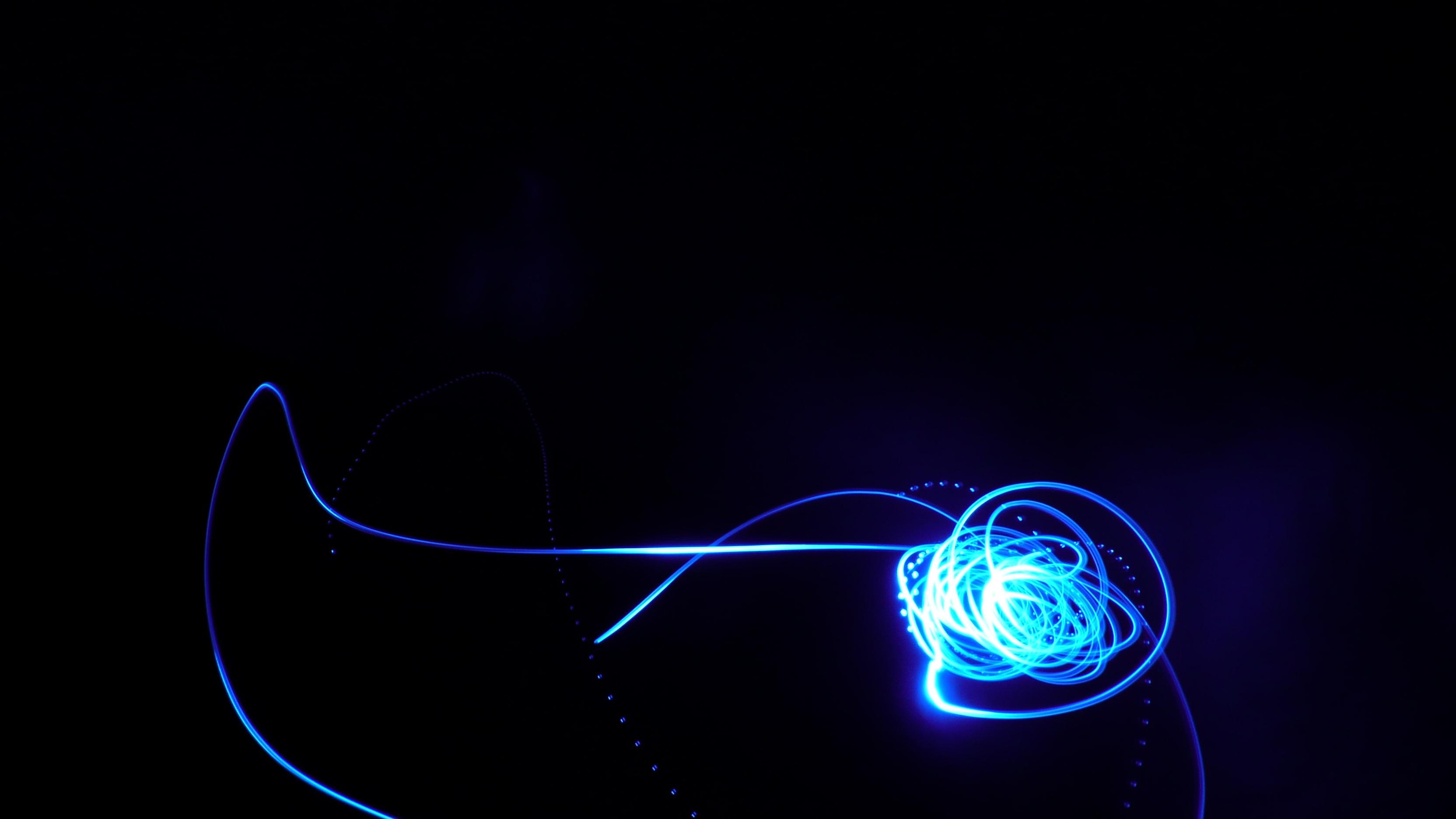 Lights Glowing Waterfall 240sx S13 Silvia S13 Lasers Cyan Blue Simple Black Background 3328x1872