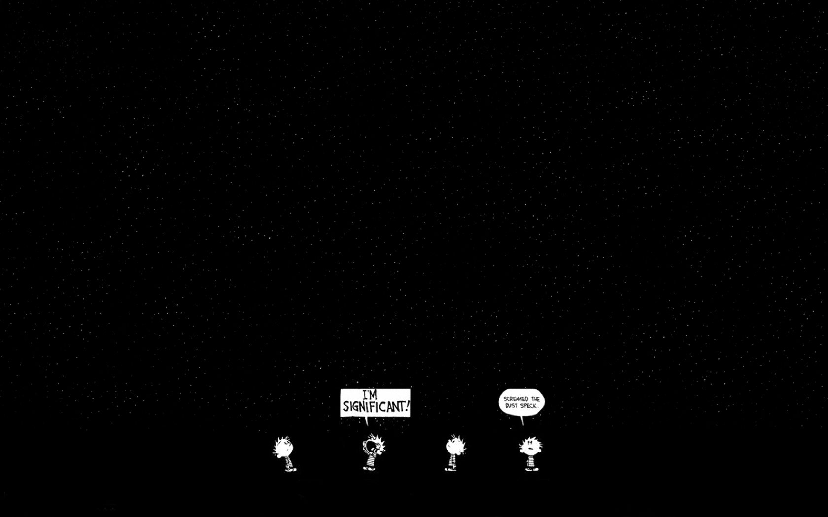 Minimalism Calvin And Hobbes Cartoon Monochrome 1680x1050