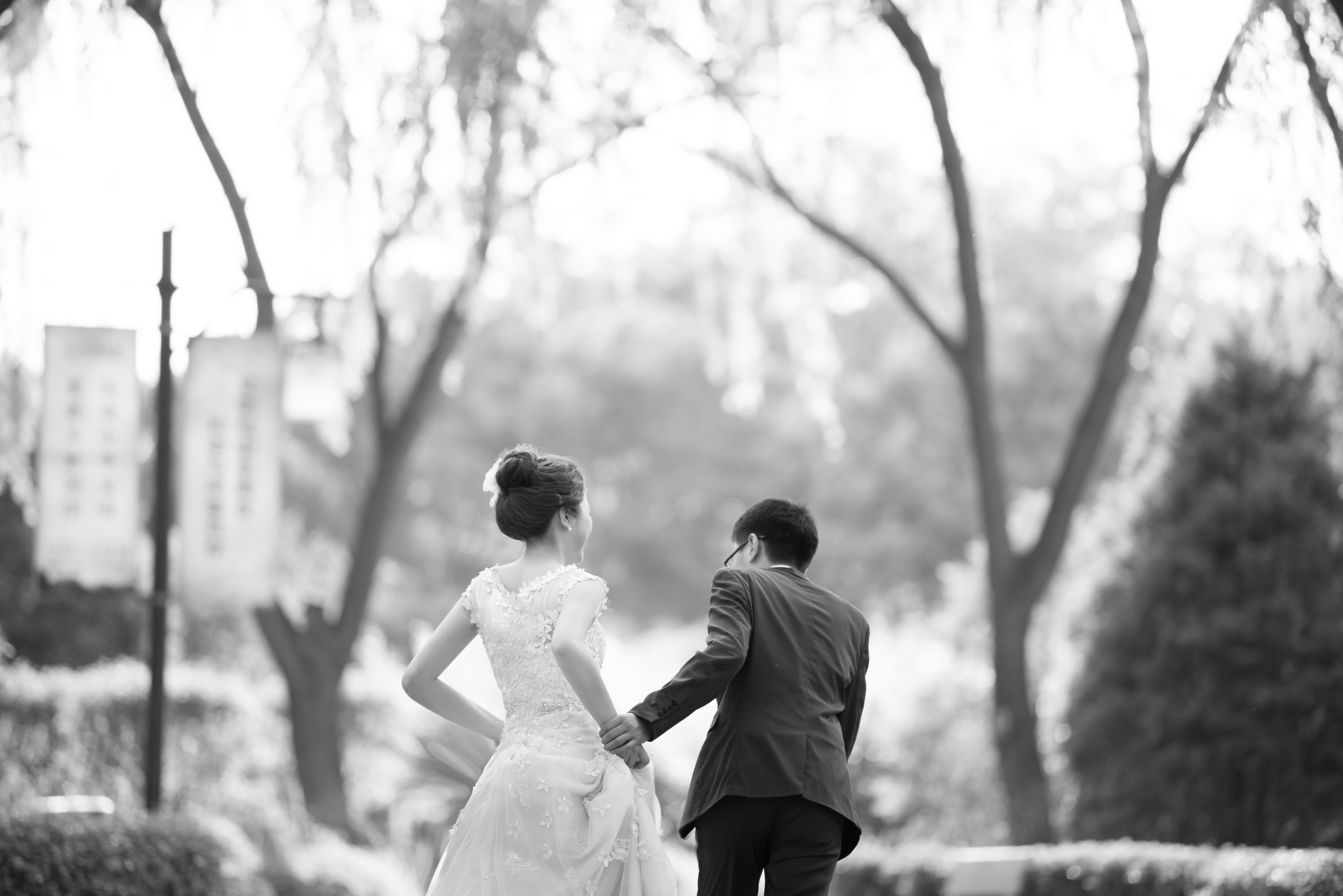 Weddings Beijing Monochrome Couple Women Men 2208x1474