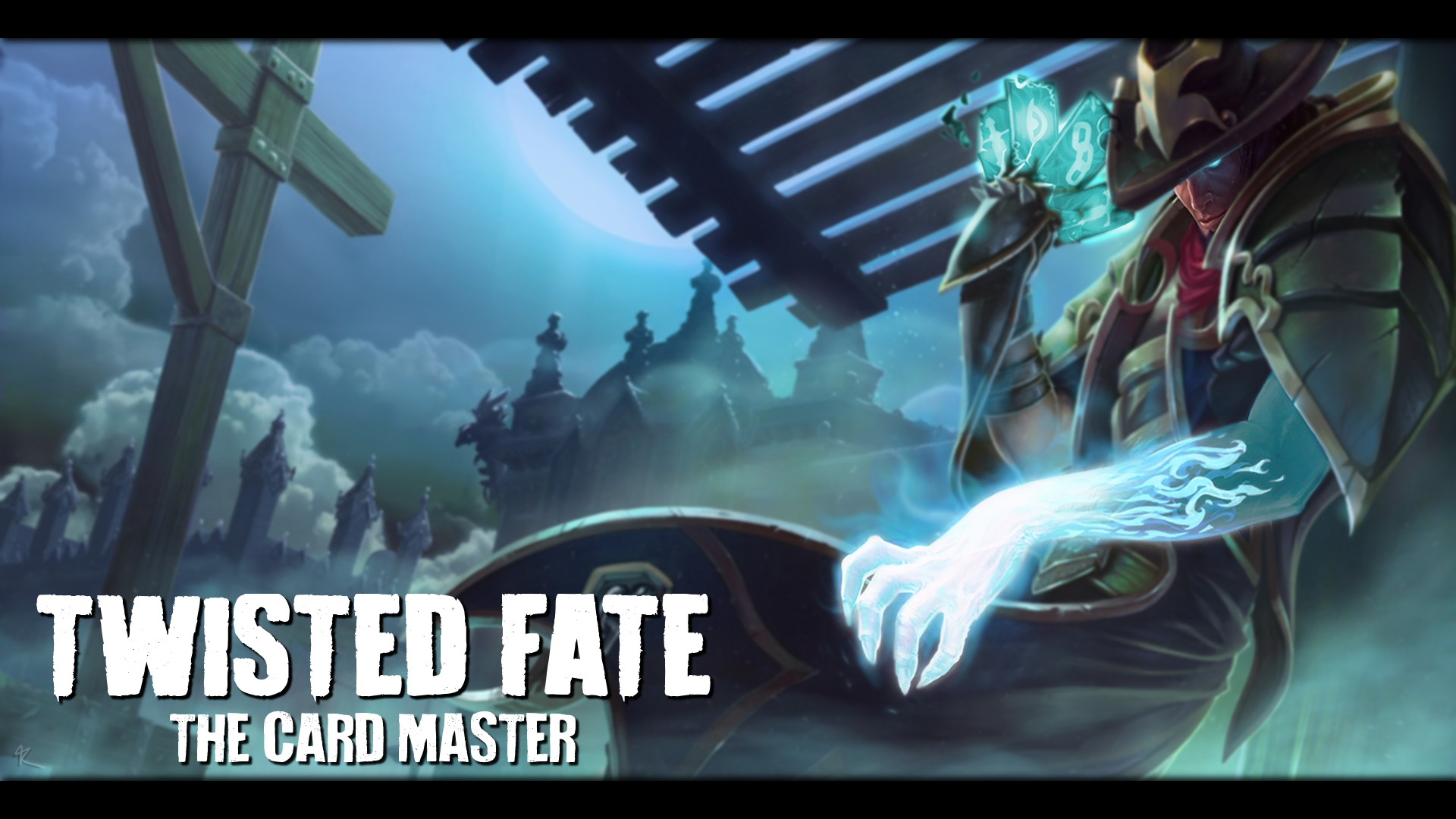 League Of Legends Twisted Fate PC Gaming Video Games Cyan 1920x1080