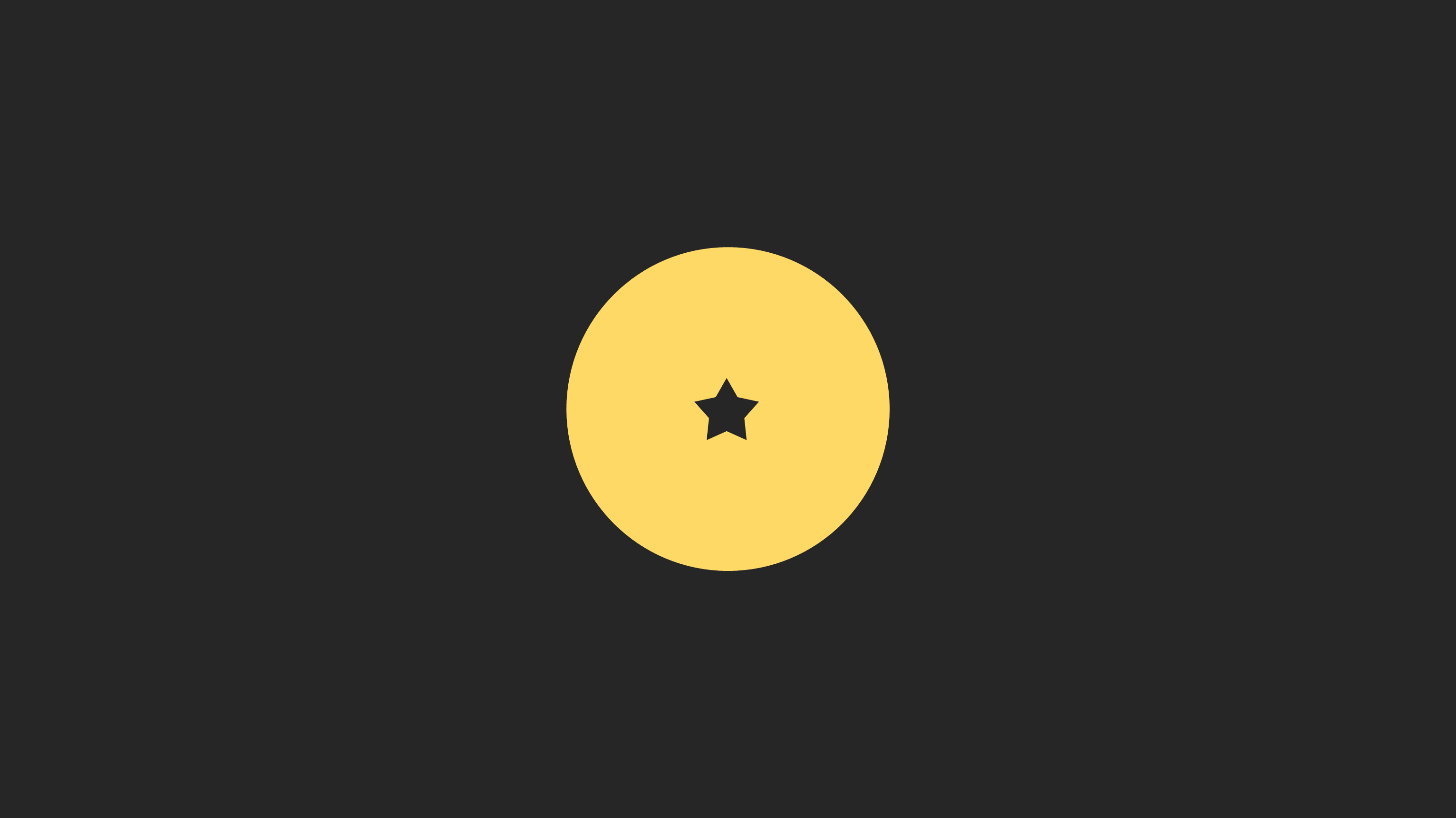 Minimalism Simple Circle Yellow Simple Background 3072x1728