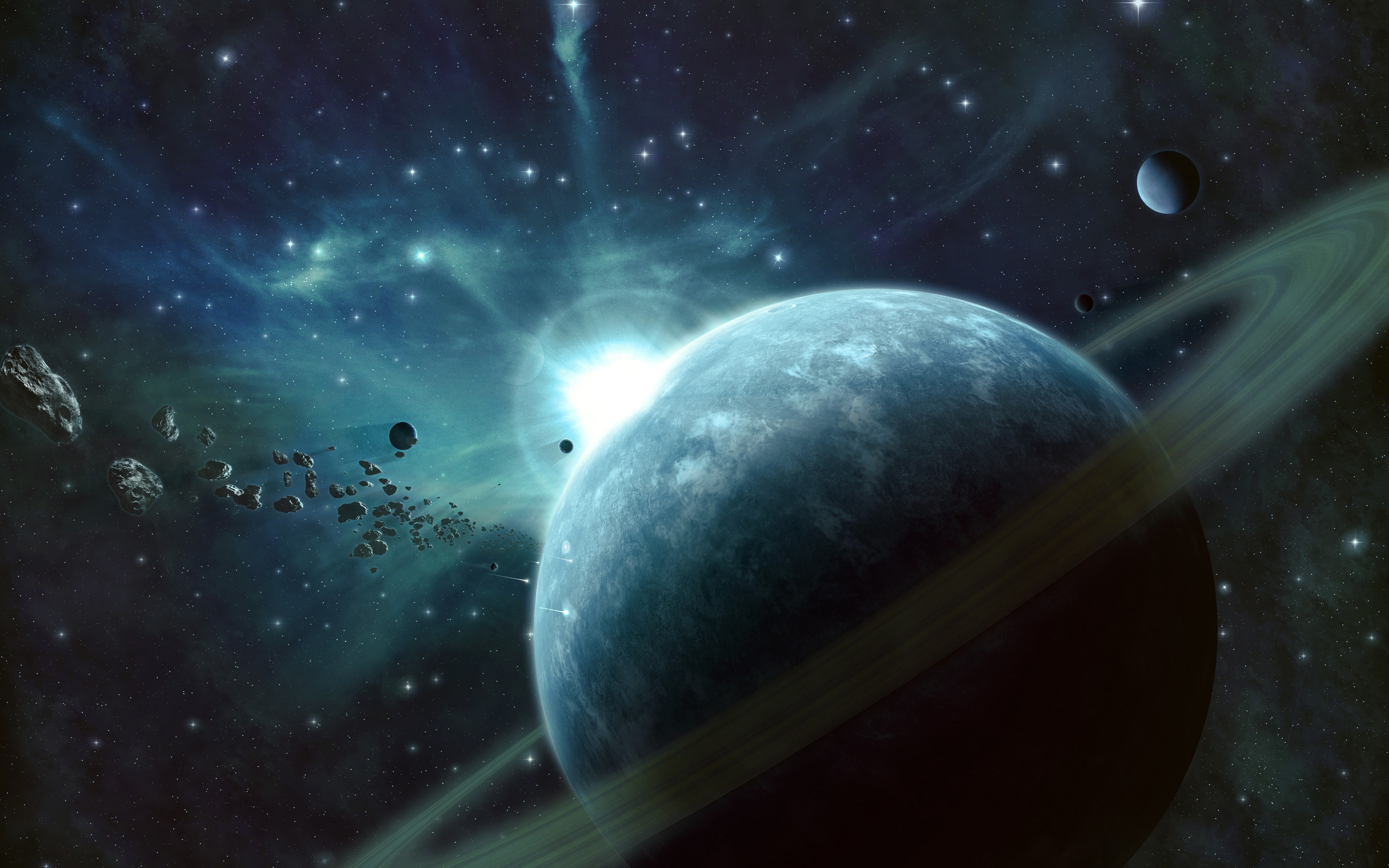 Sci Fi Planetary Ring 2560x1600