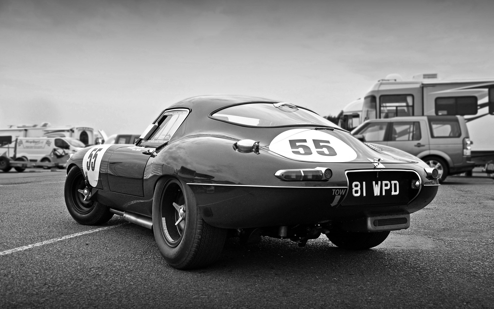 Jaguar E Type Car Monochrome Jaguar 1920x1200