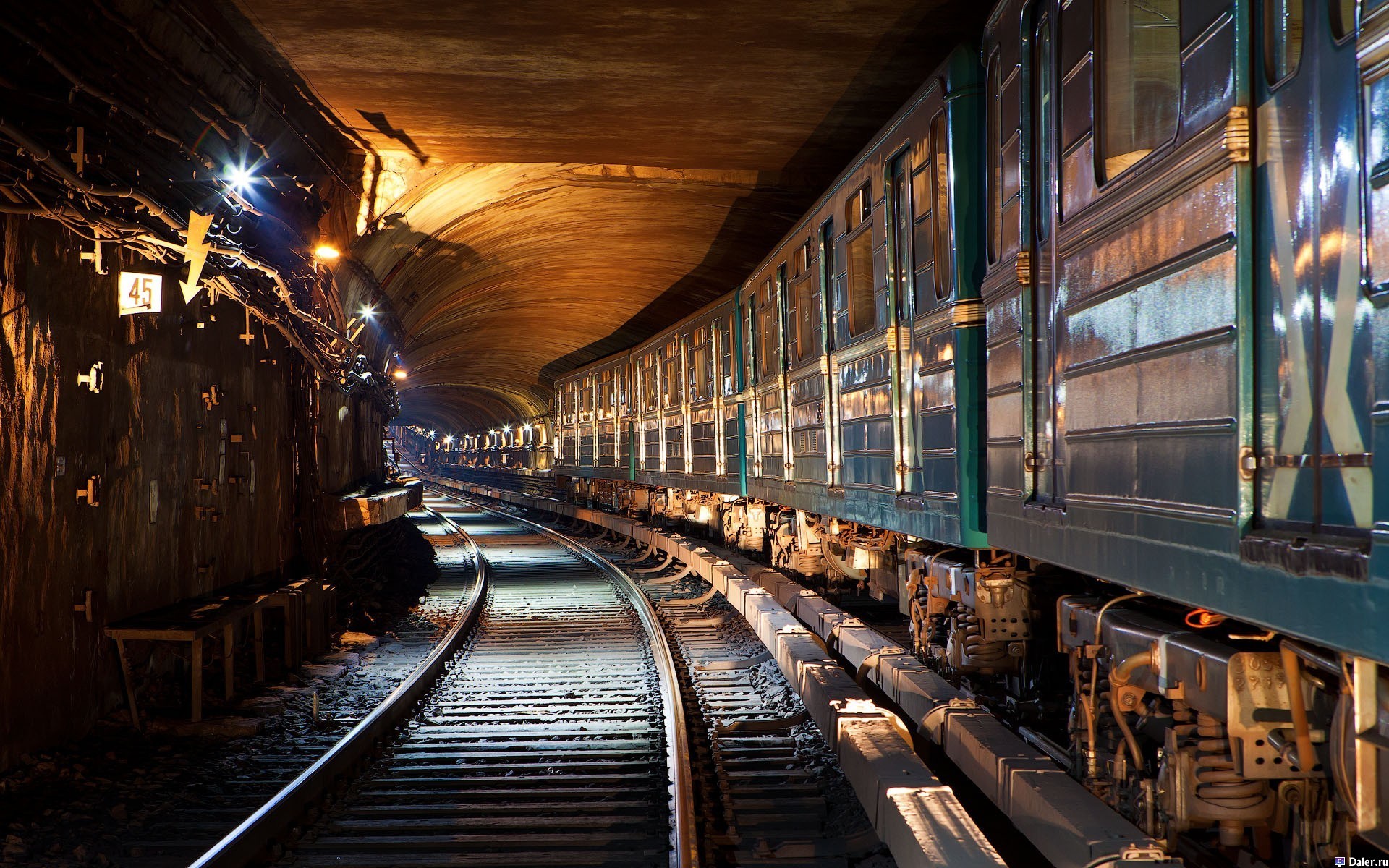 Metro Underground Tunnel Railway Vehicle 1920x1200