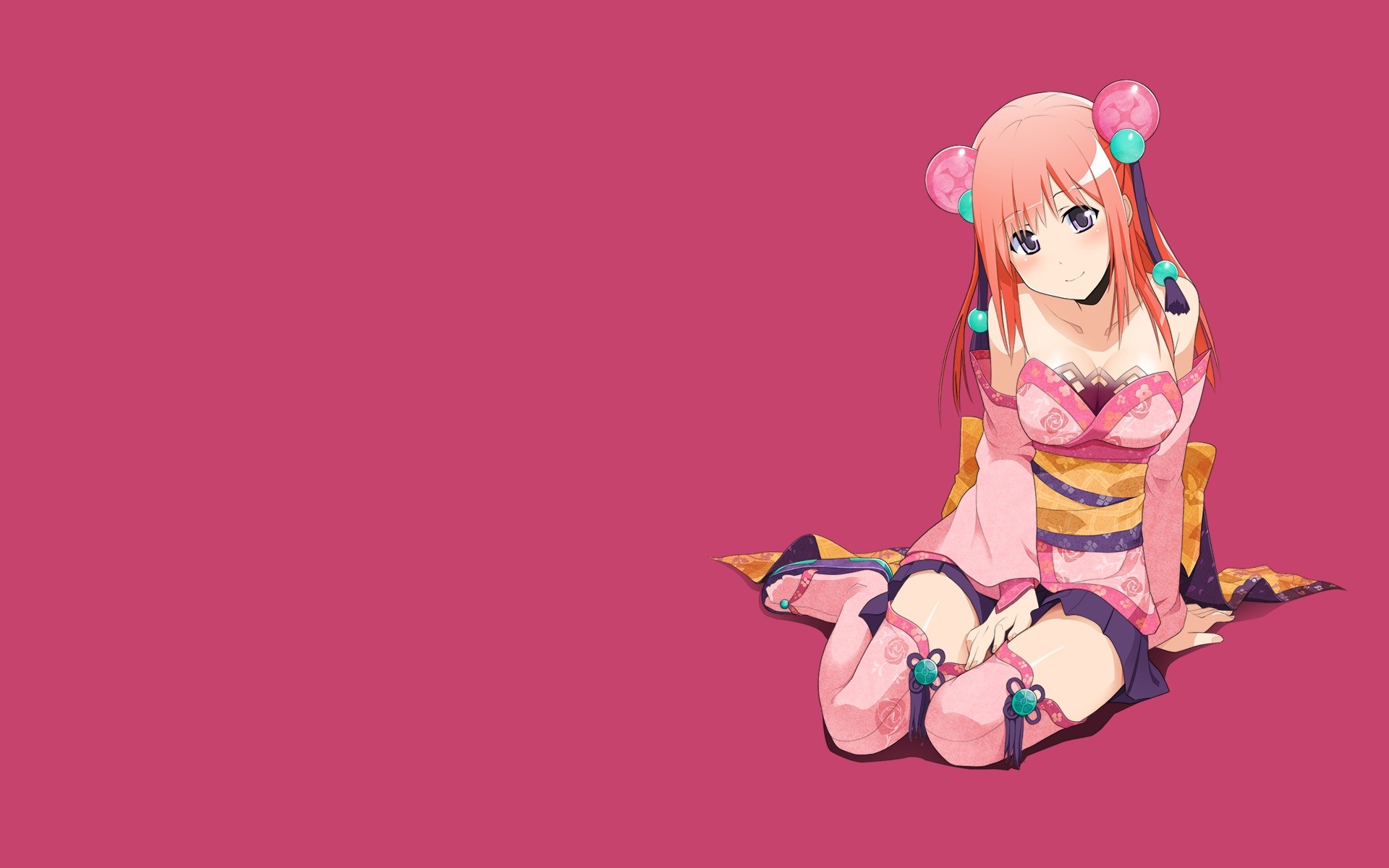 Anime Anime Girls Onigiri Pink Hair 1920x1200