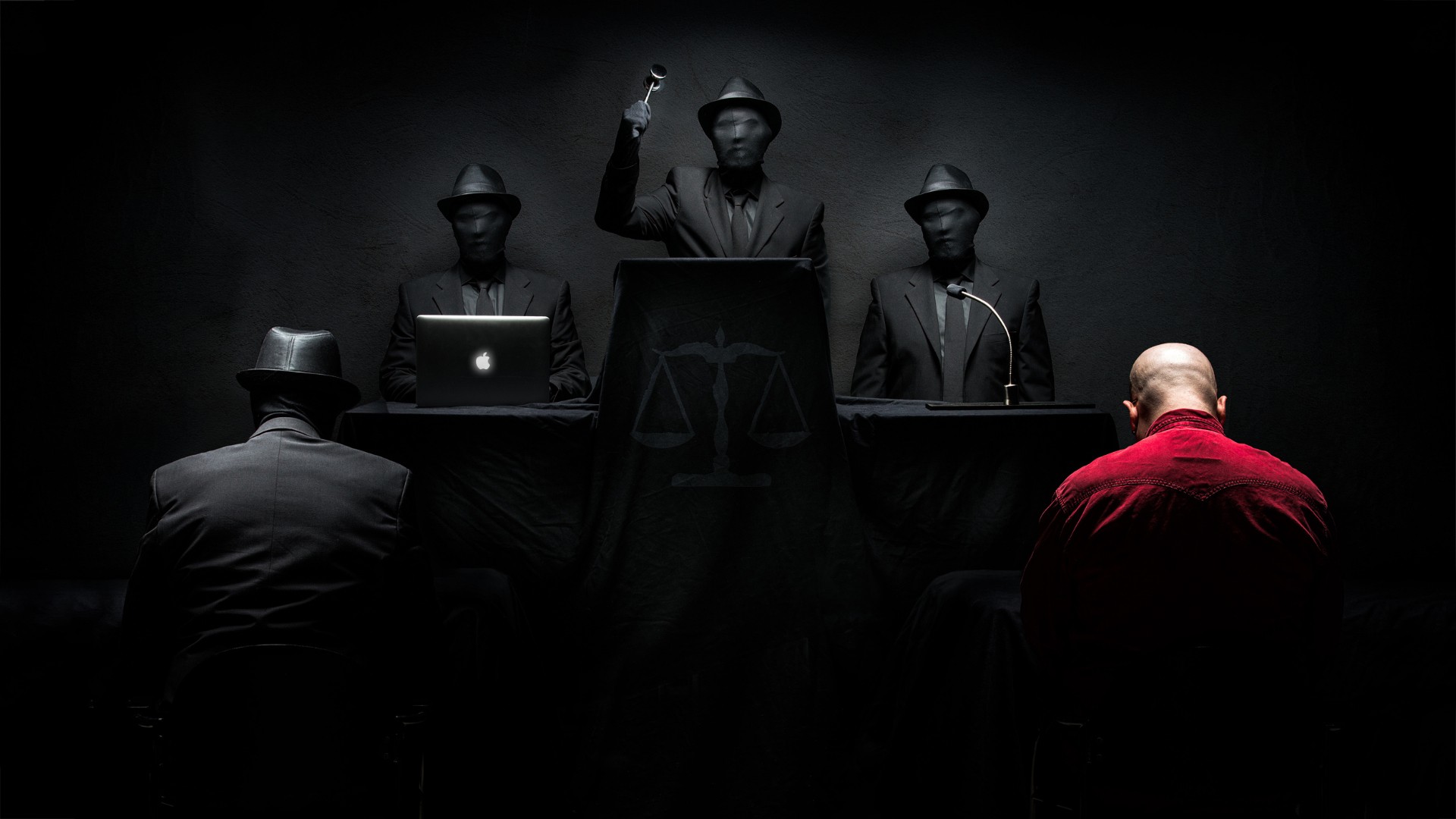 Justice People Red Creepy Laptop 1920x1080