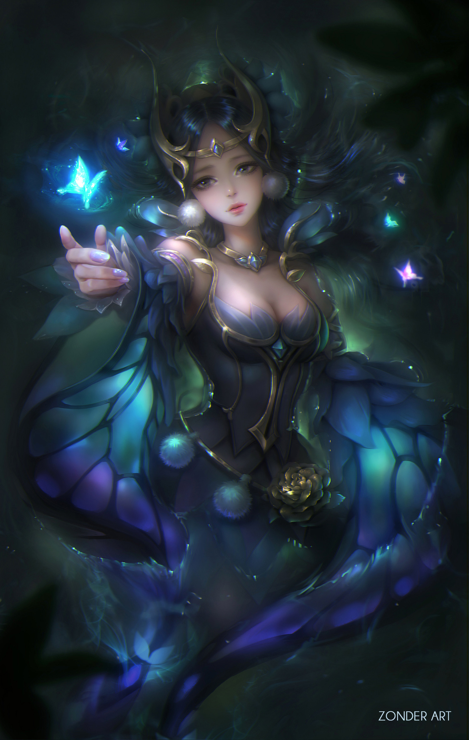 Diao Chan Women Anime Girls Fantasy Girl Fantasy Art Fan Art Digital Art 2D Illustration Artwork Cro 1500x2367