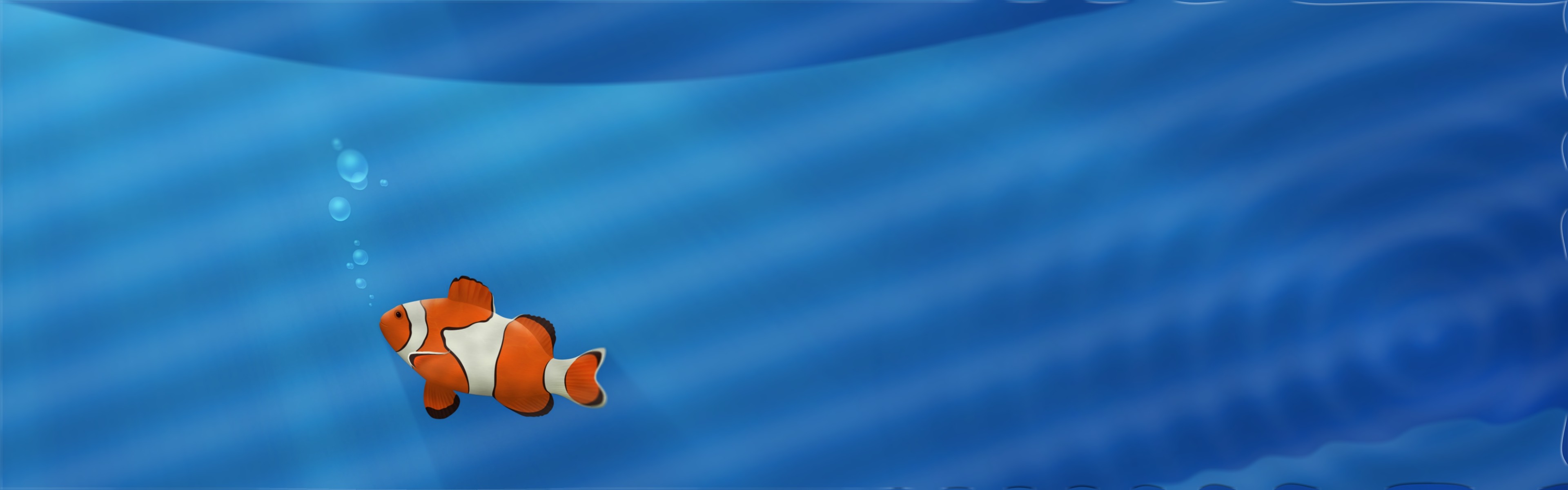 Animals Clownfish Underwater Fish 3840x1200
