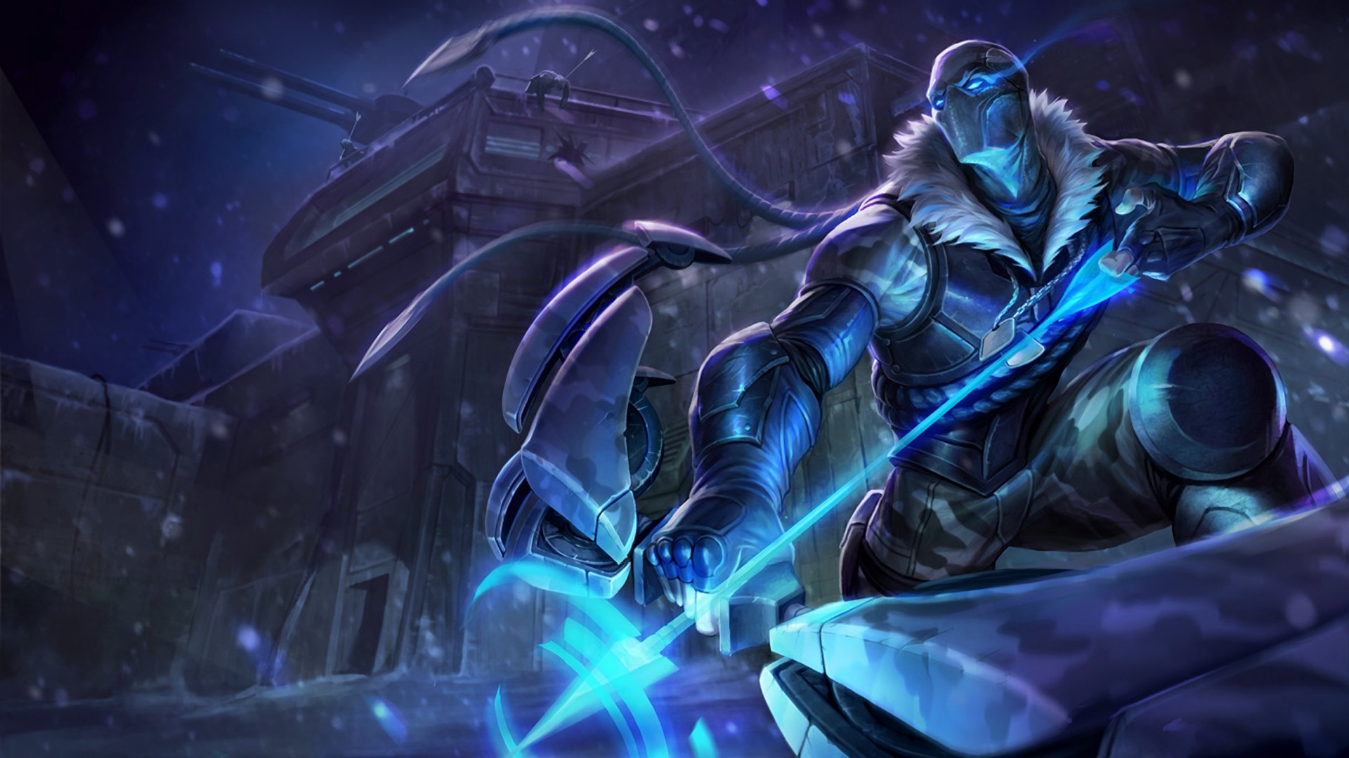 League Of Legends Varus PC Gaming Video Game Warriors Cyan Purple 1920x1080