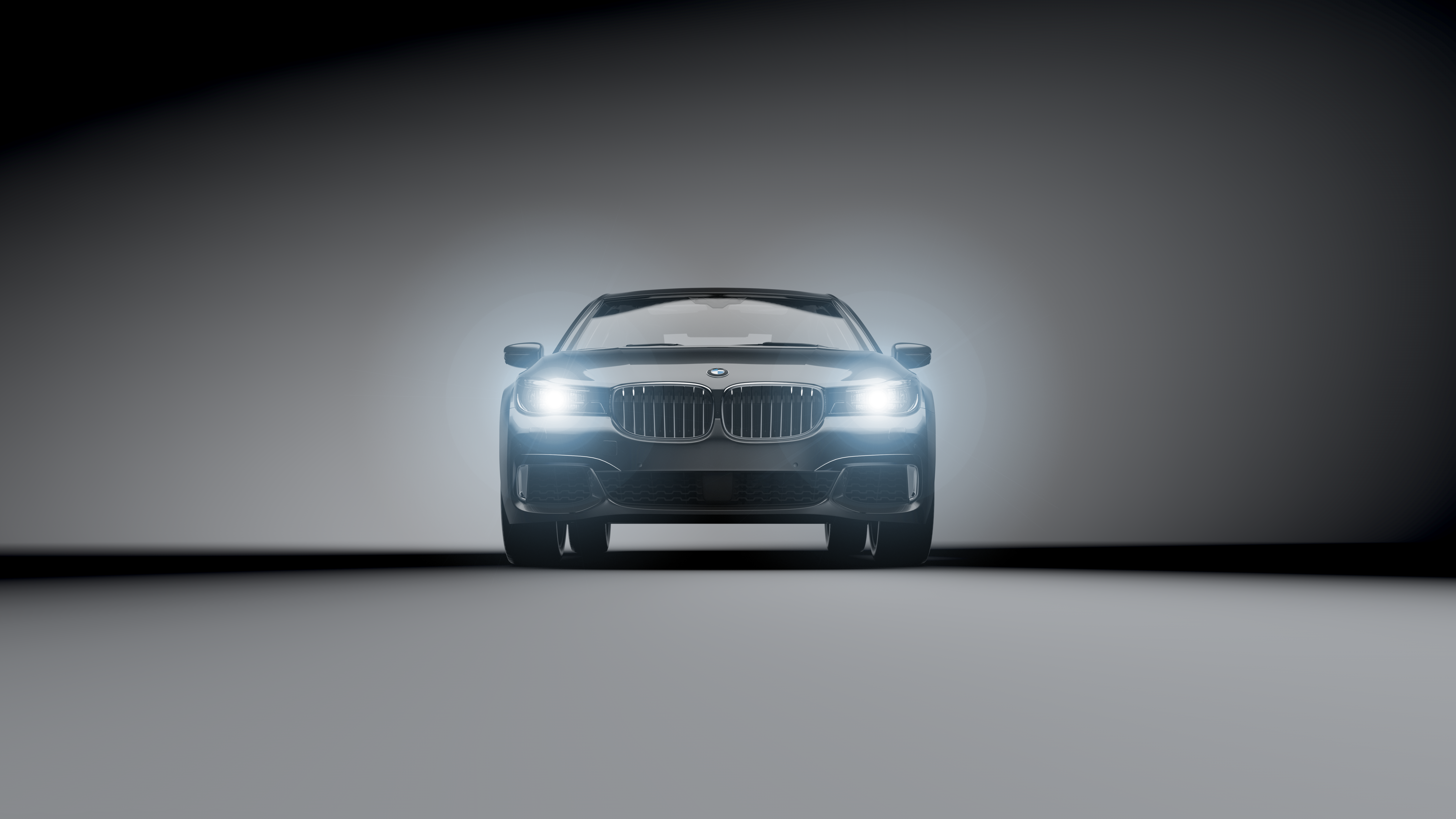 Car BMW Vred 3D Visualization Frontal View BMW G11 G12 BMW 7 Series 7680x4320
