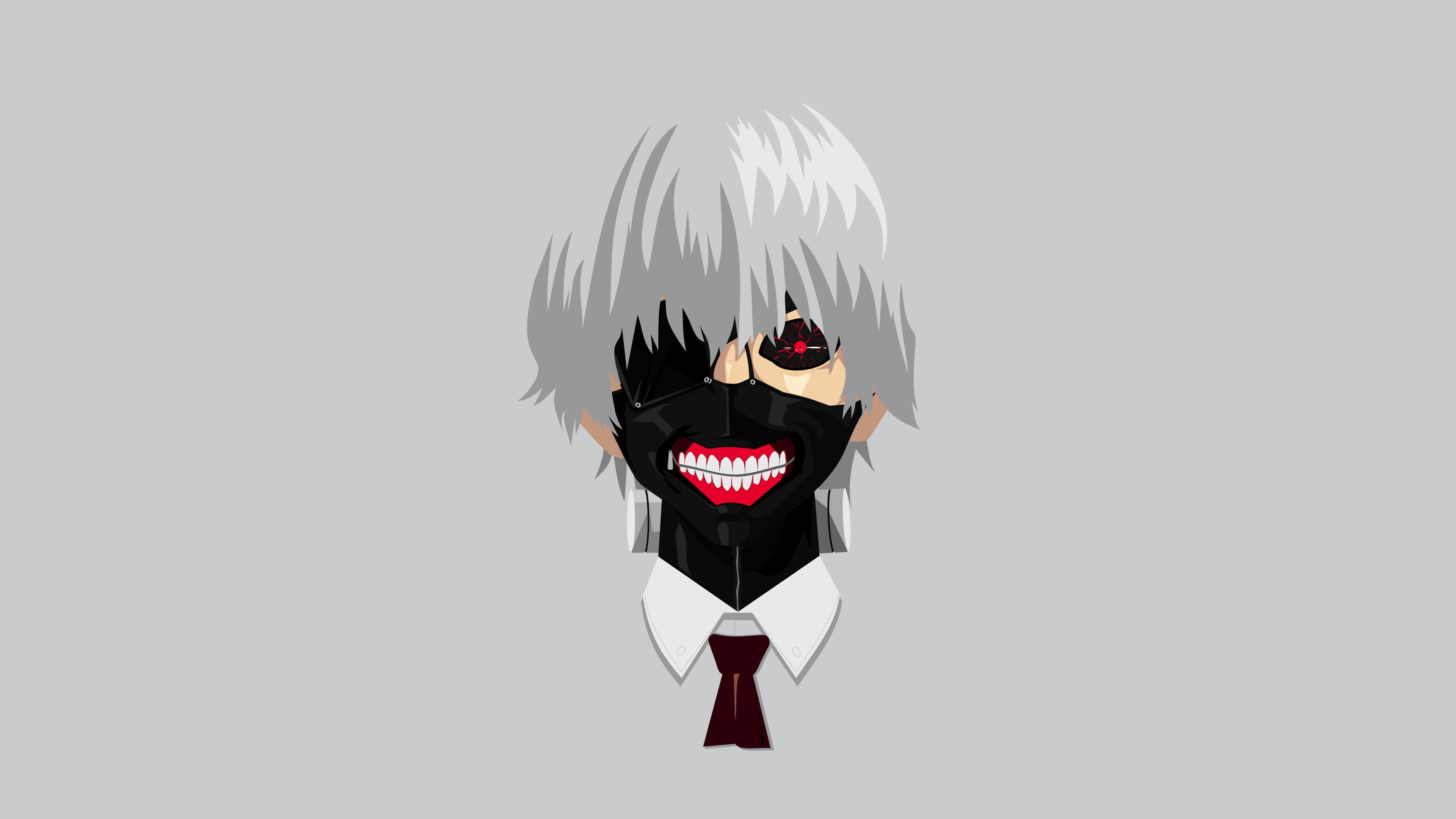 Anime Tokyo Ghoul Kaneki Ken Vector Minimalism 3840x2160