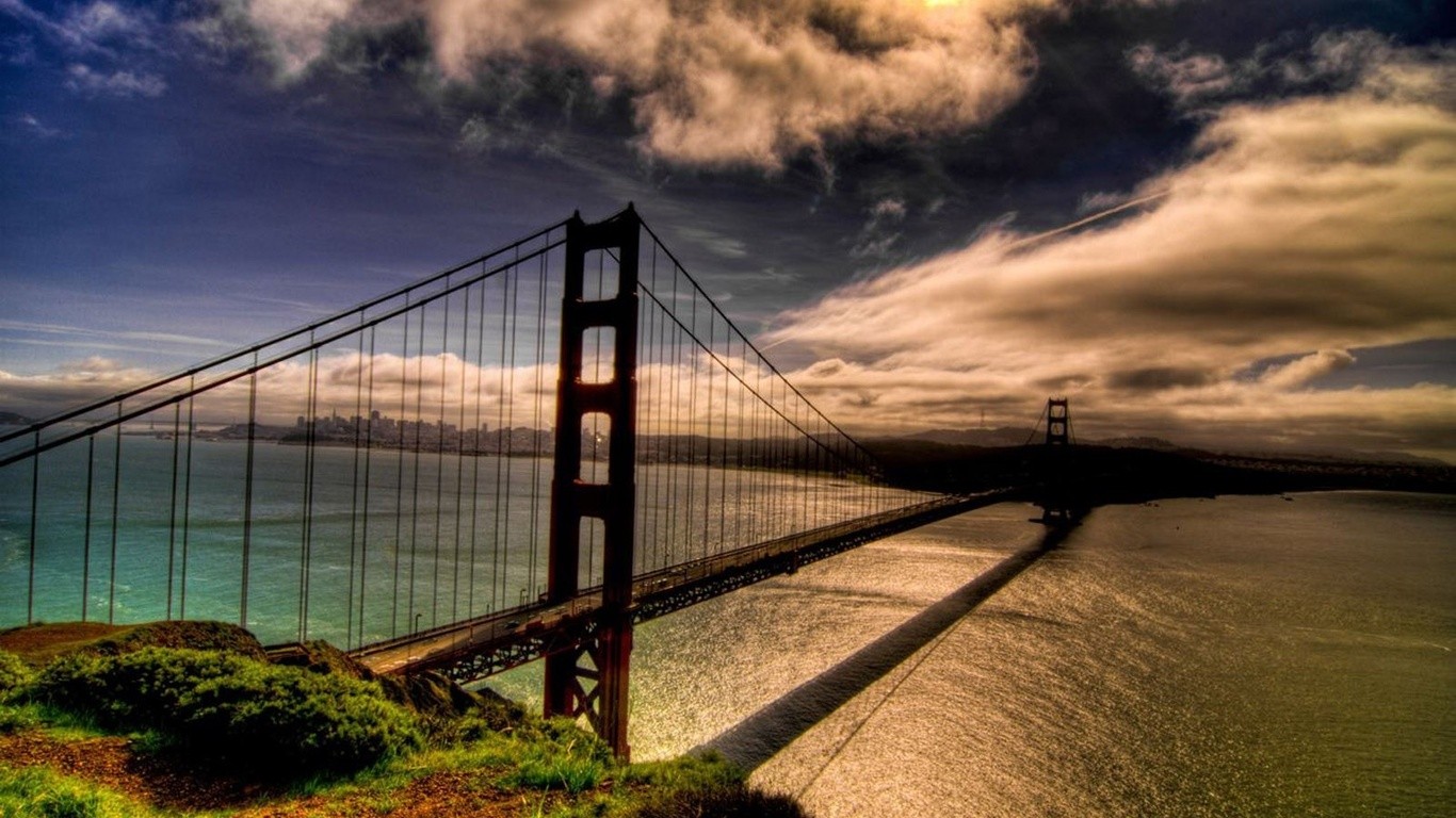 Golden Gate Bridge USA San Francisco Bridge Color Correction 1366x768