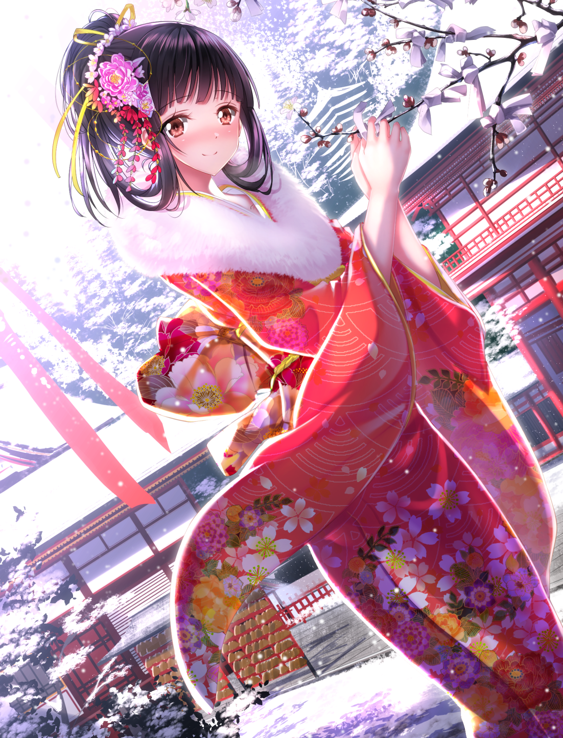 Anime Anime Girls Swordsouls Artwork Kimono Hair Ornament Amagi Brilliant Park Kobori Amagi Brillian 1102x1444
