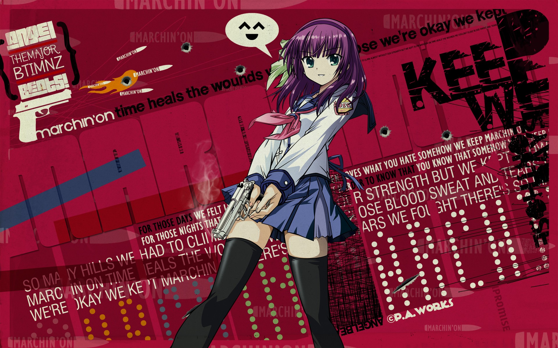 Anime Angel Beats Nakamura Yuri 1920x1200