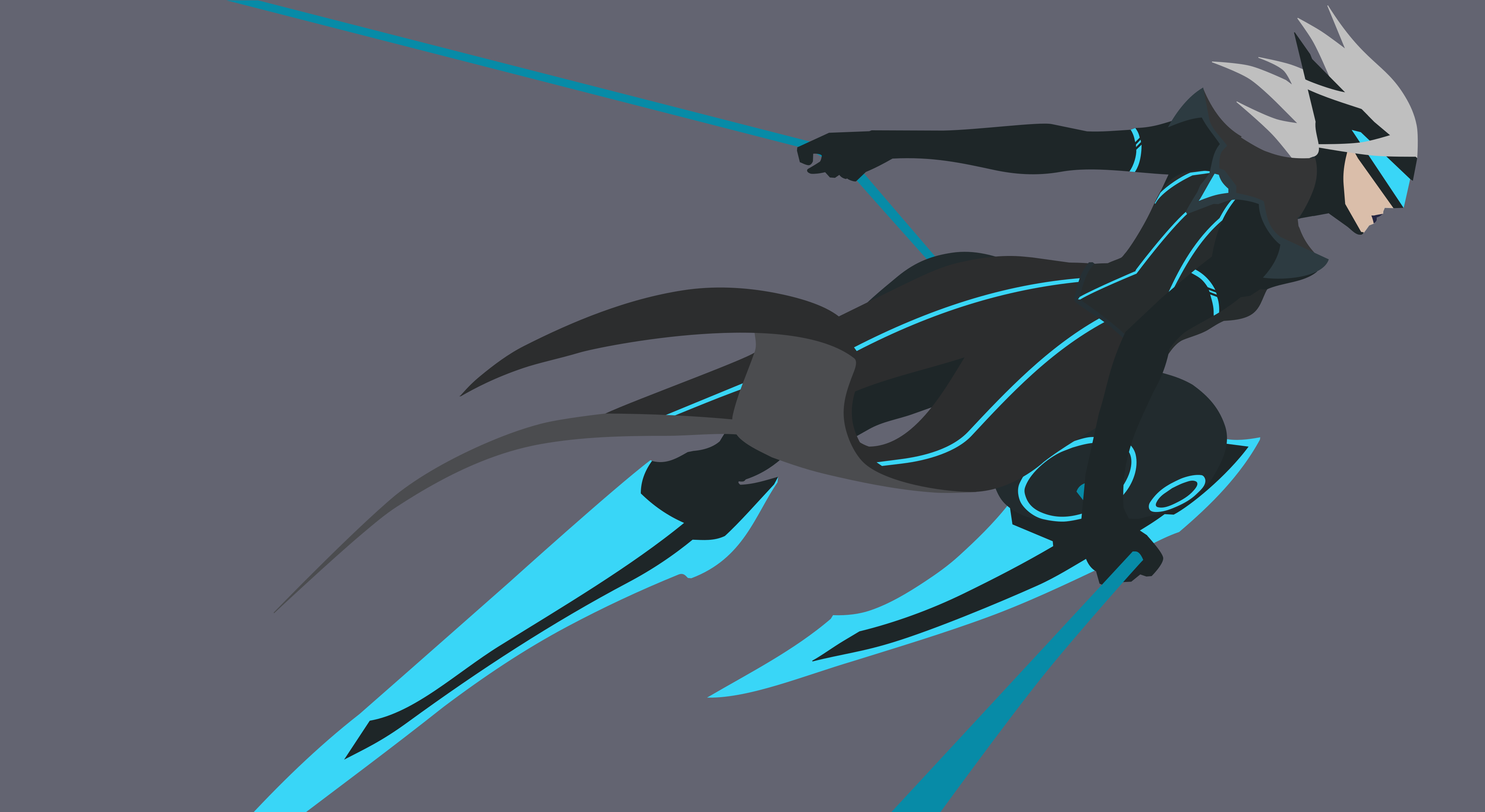 League Of Legends Weapon Camille League Of Legends Turquoise Gray Background 3840x2100