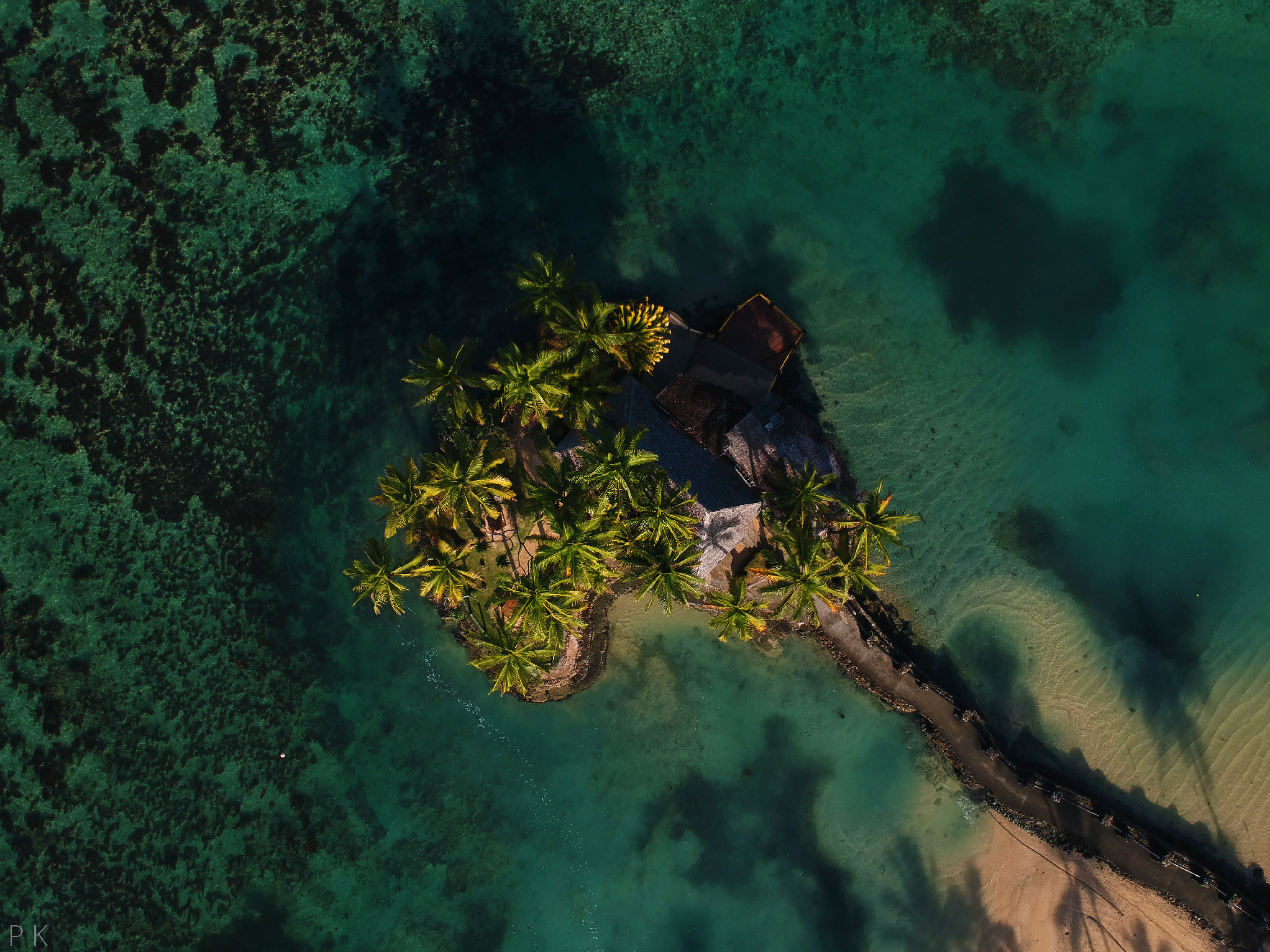 Nature Landscape Fiji Warwick Trees Path Drone Photo Rocks Sand Waves 3968x2976