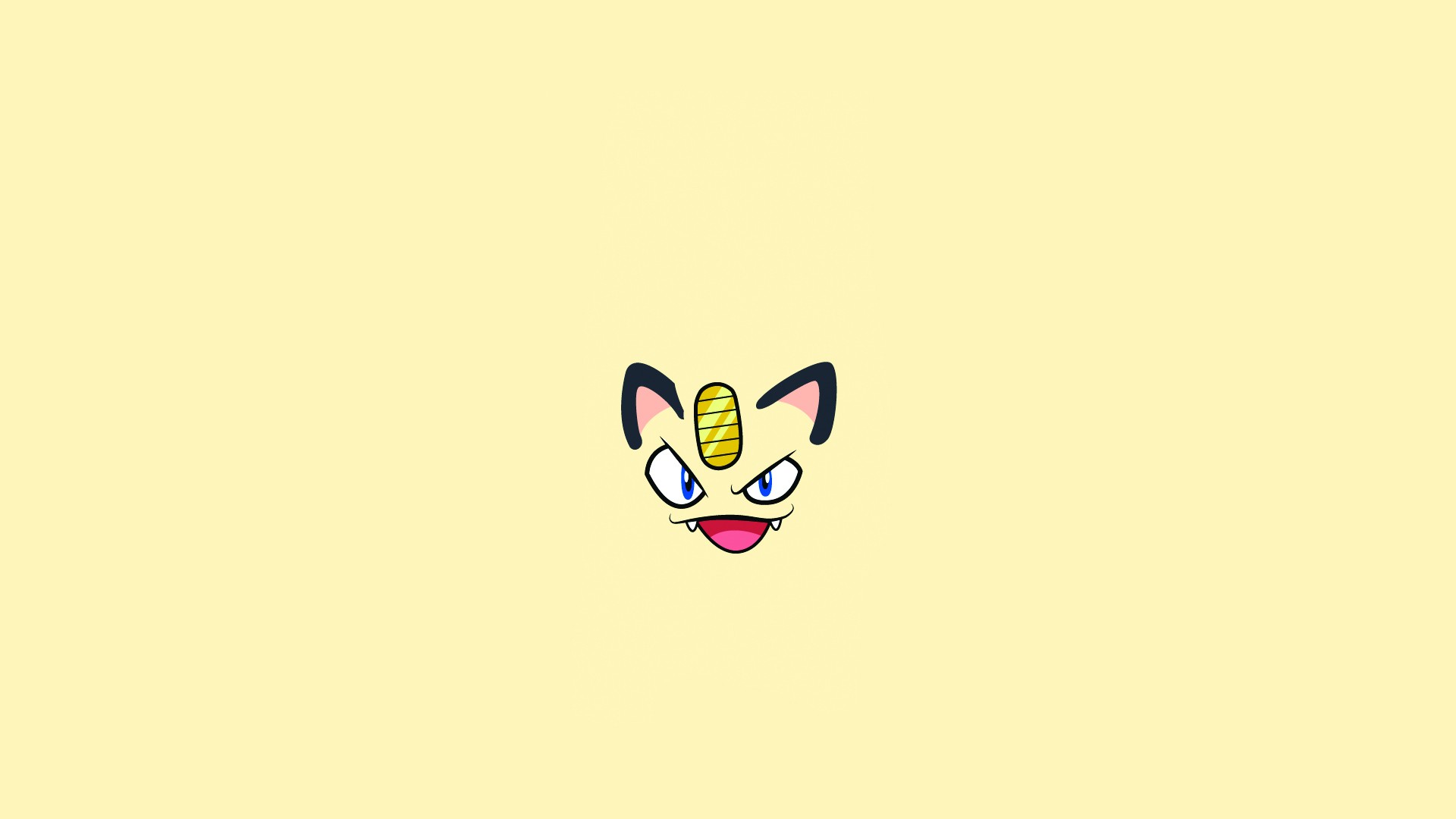 Pokemon Meowth Anime Minimalism 1920x1080