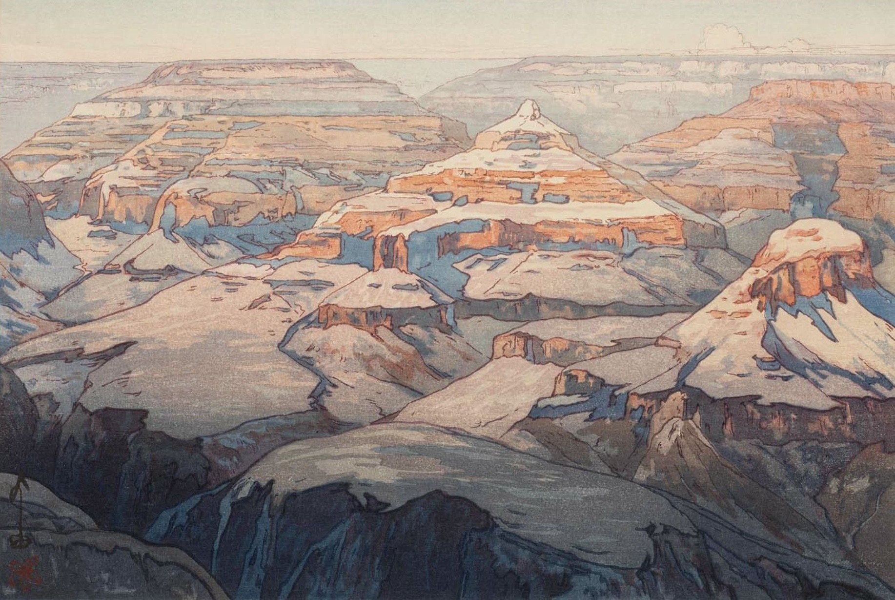 Yoshida Hiroshi Artwork Japanese Painting Mountains Grand Canyon 1834x1229