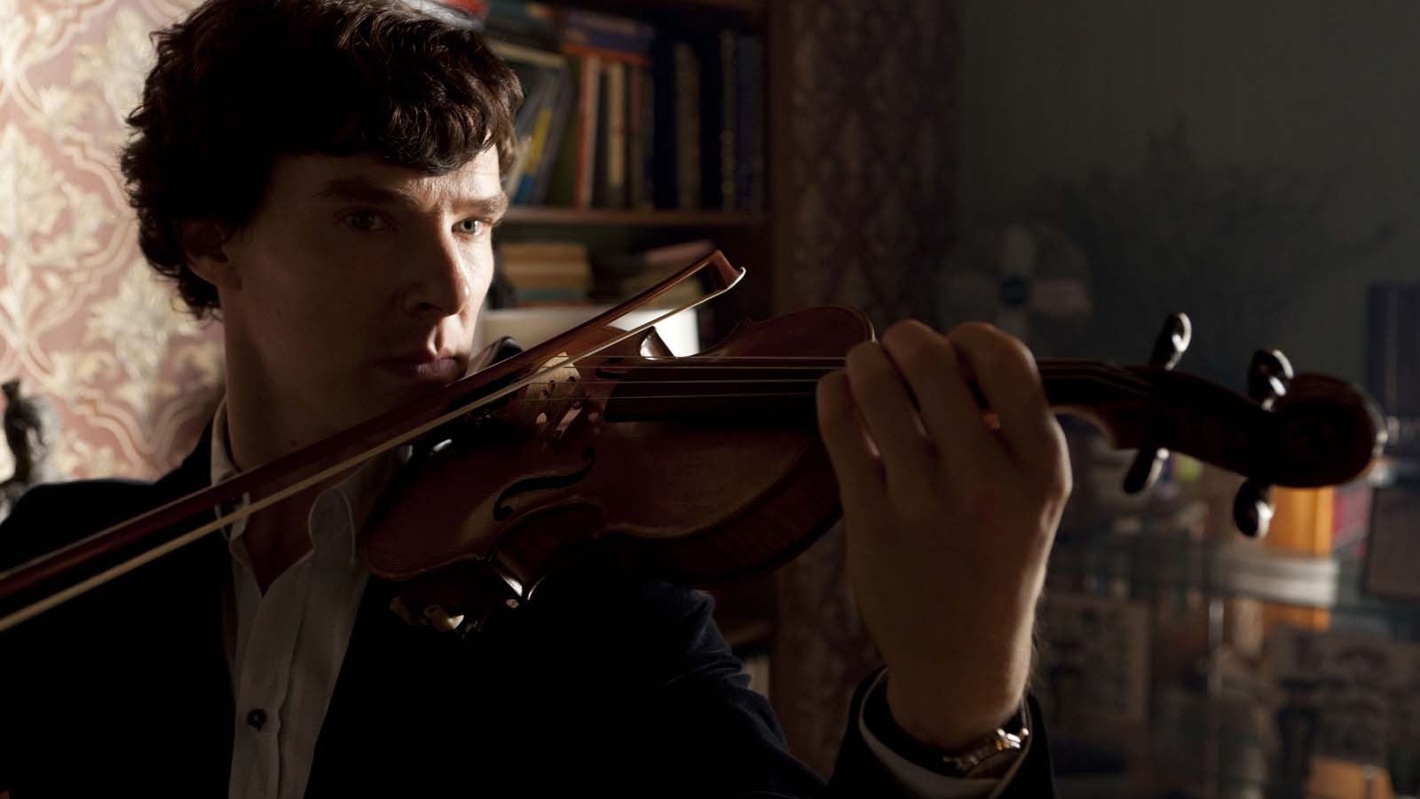 Benedict Cumberbatch Sherlock Actor Men Violin Sherlock Holmes 1600x900