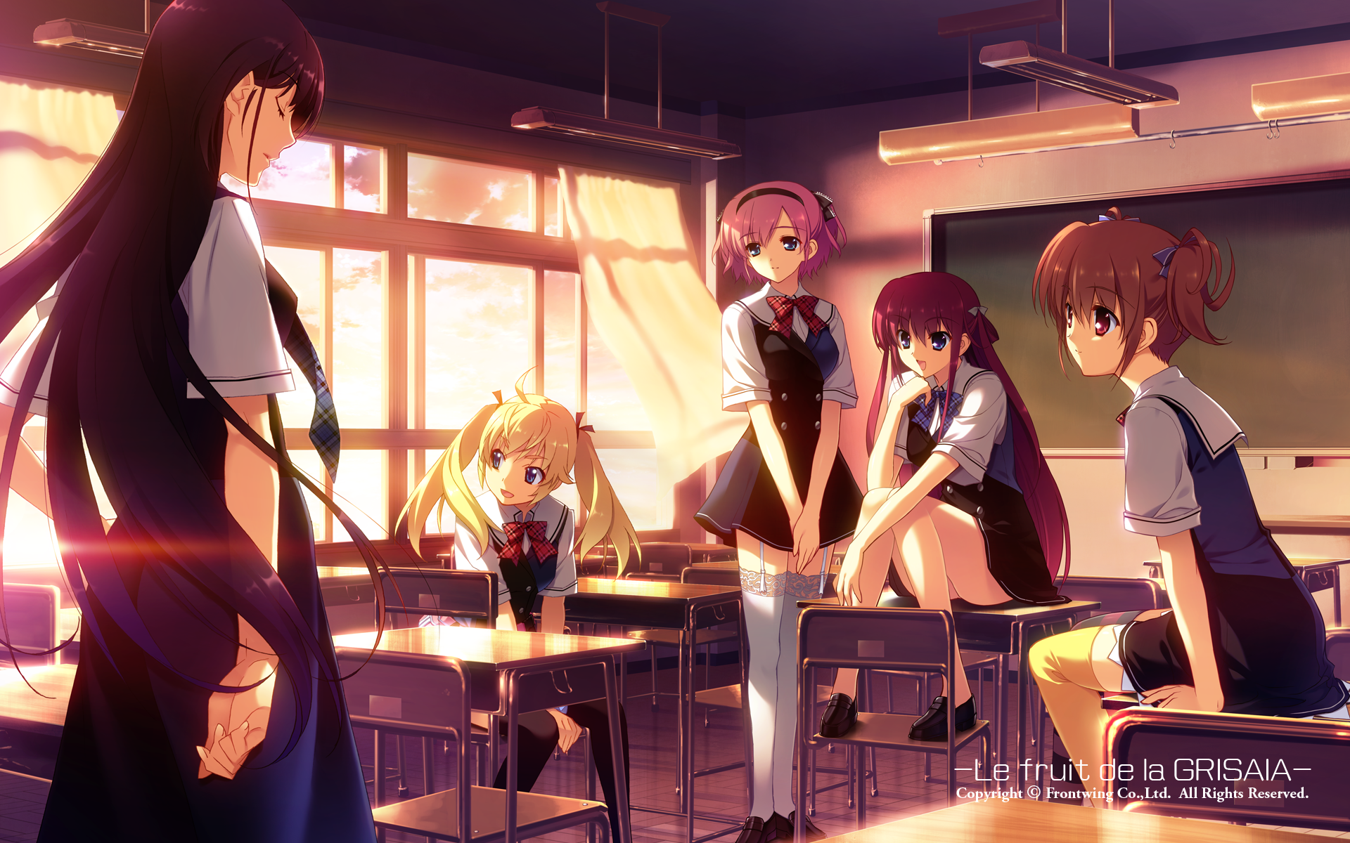 Anime Grisaia No Kajitsu Matsushima Michiru Sakaki Yumiko Irisu Makina Suou Amane Komine Sachi Class 1920x1200